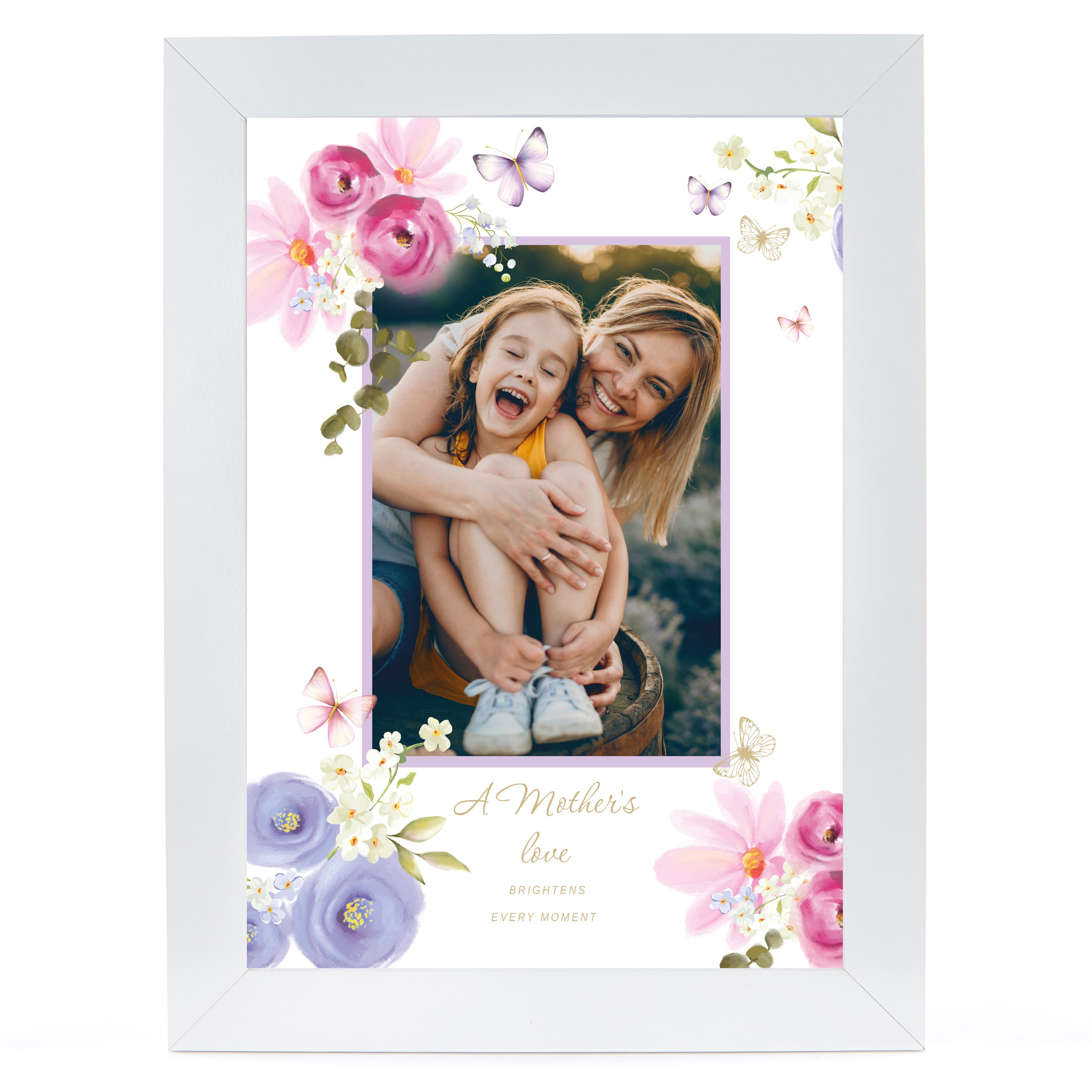 Printess Test - Photo Upload Print - Floral Frame, Any Name