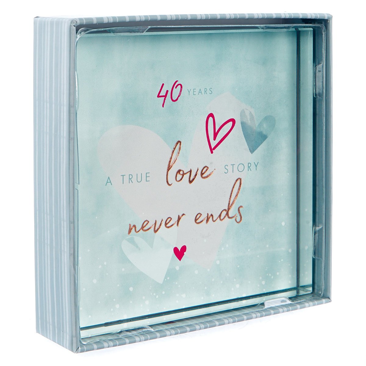 Perfect Together Glass Keepsake - 40th Anniversary