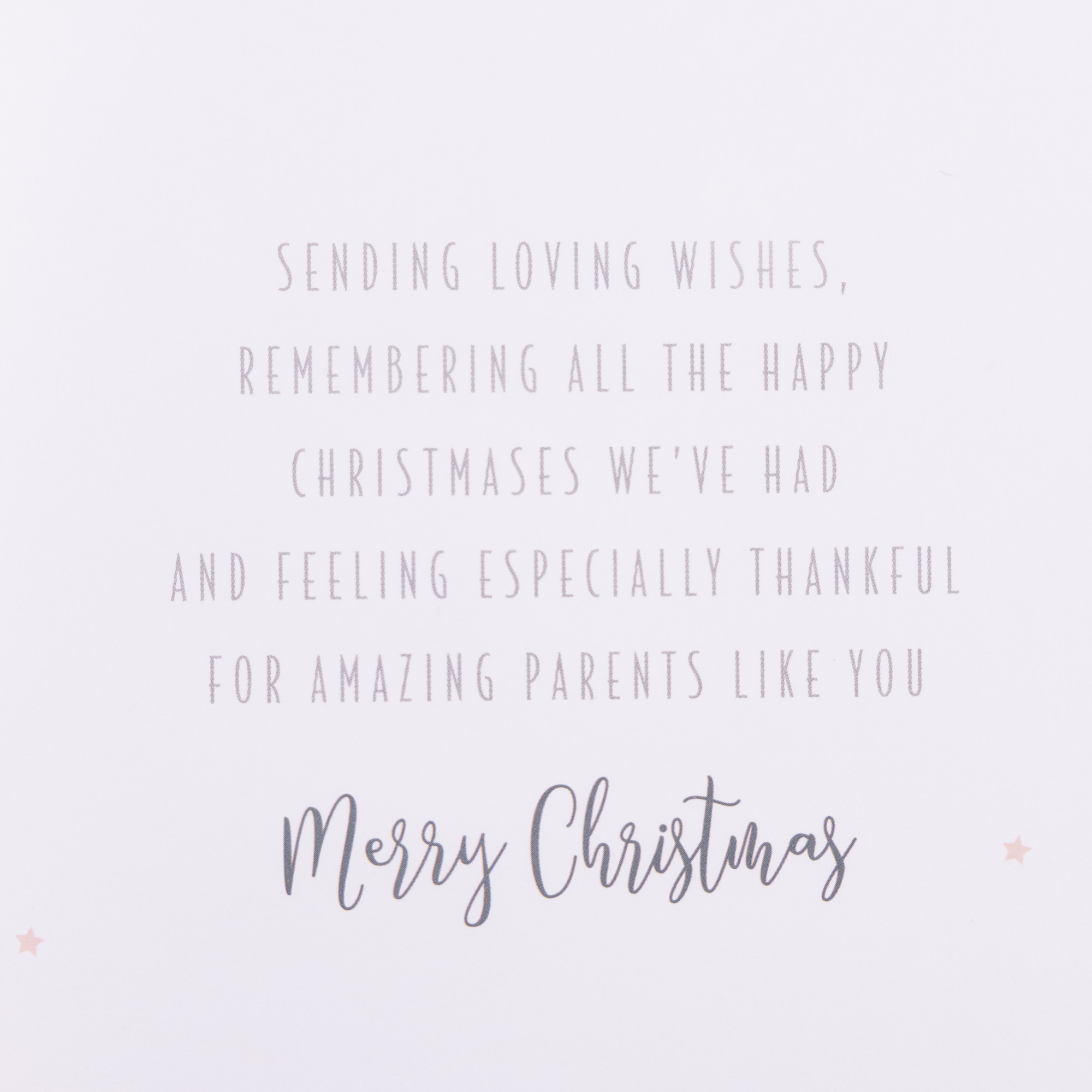 Christmas Card - To A Special Mum & Dad With Love