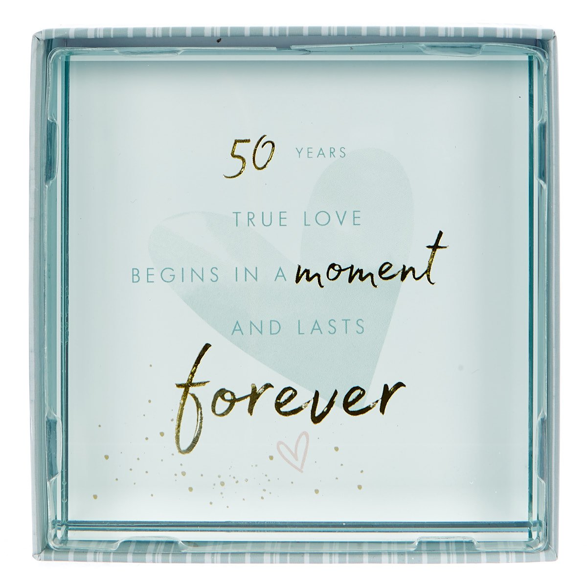 Perfect Together Glass Keepsake - 50th Anniversary