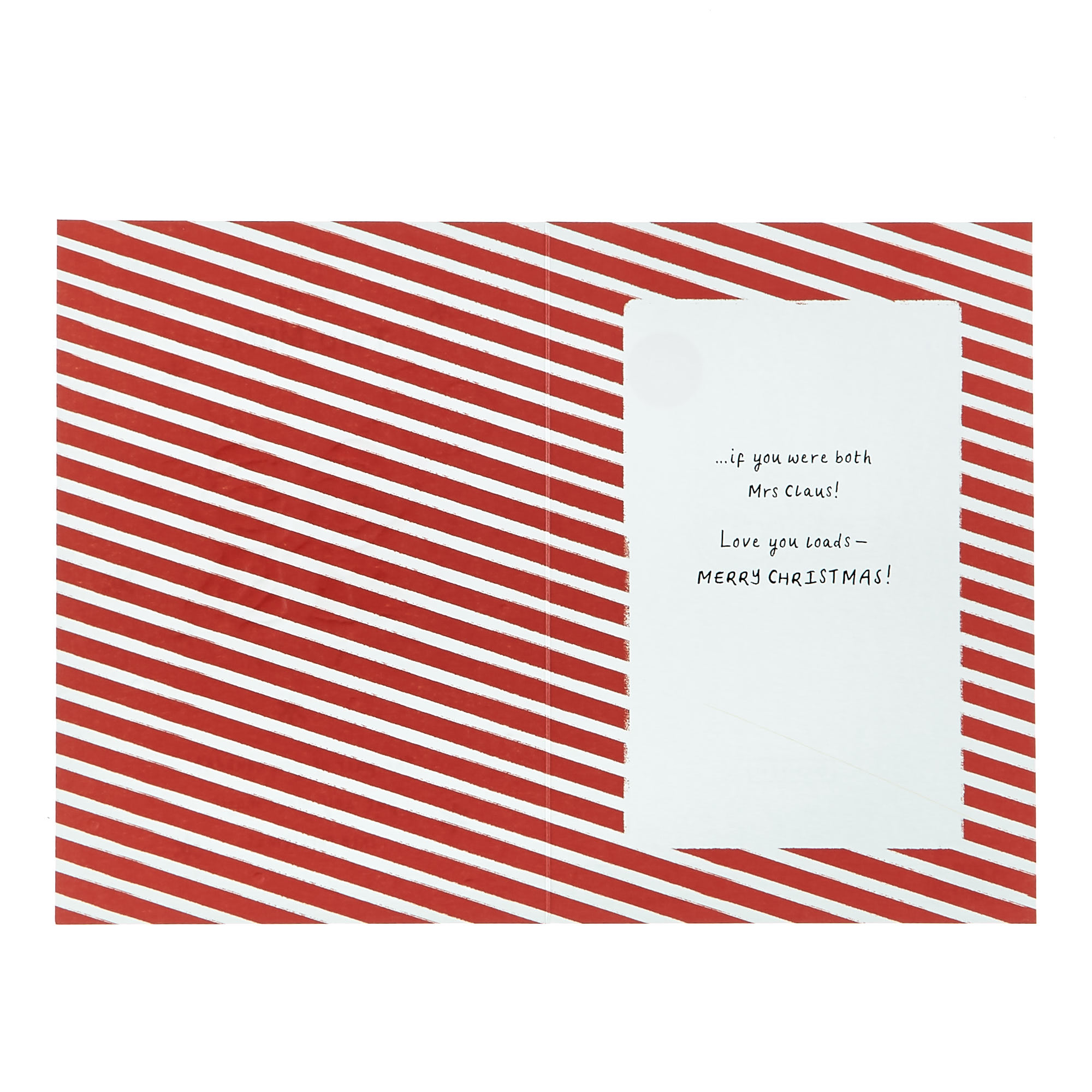 Christmas Card - For My Two Mums, Cute Mrs Claus