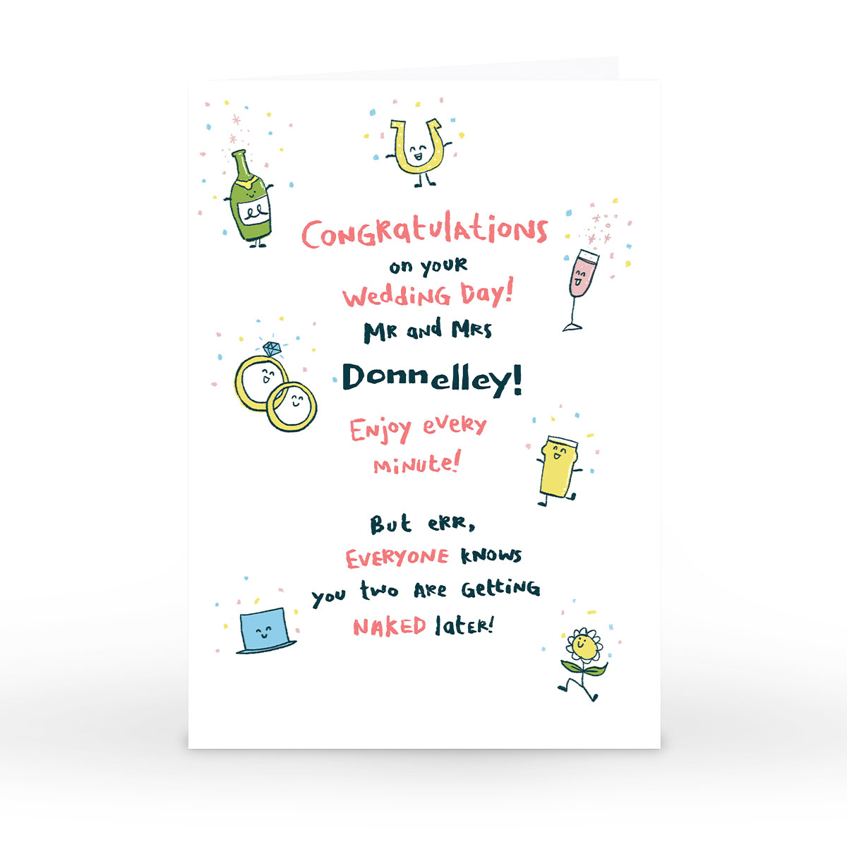 Personalised Hew Ma Wedding Card - Everyone Knows... 