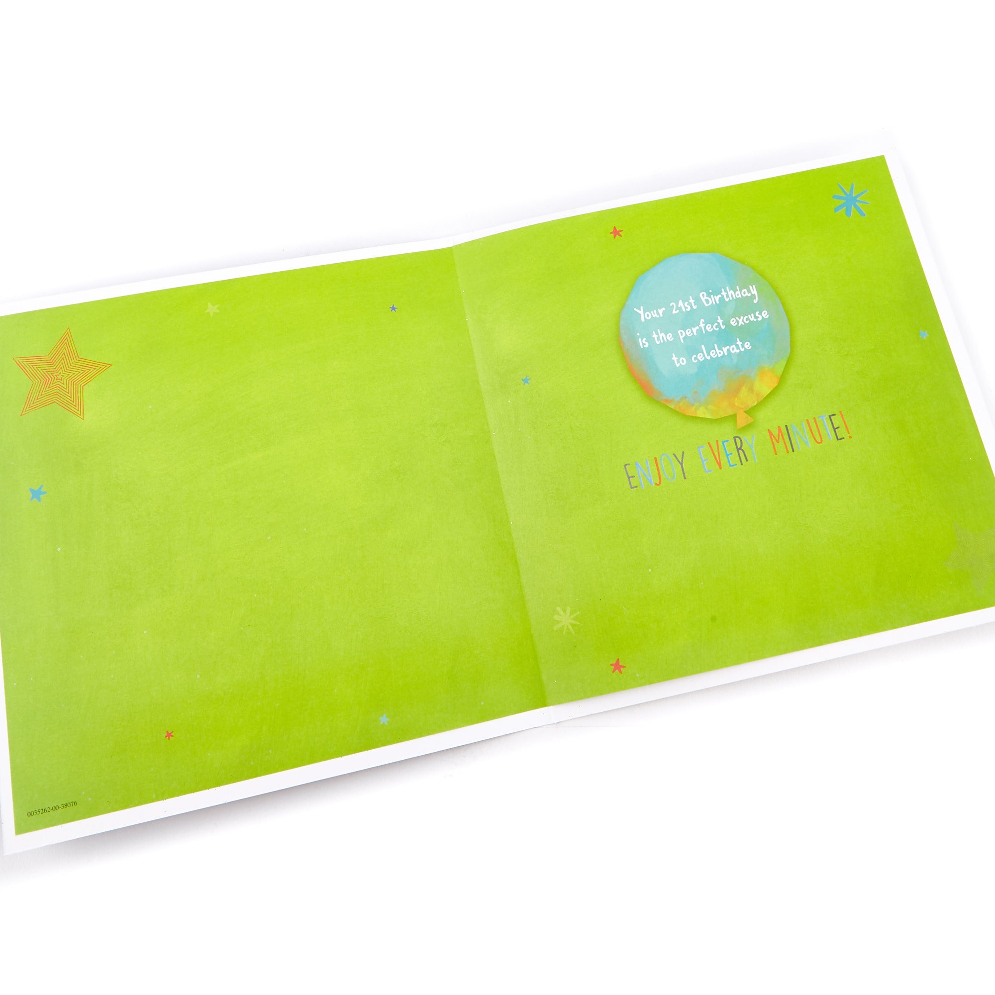 Exquiste Collection 21st Birthday Card - Male Relation Stickers 