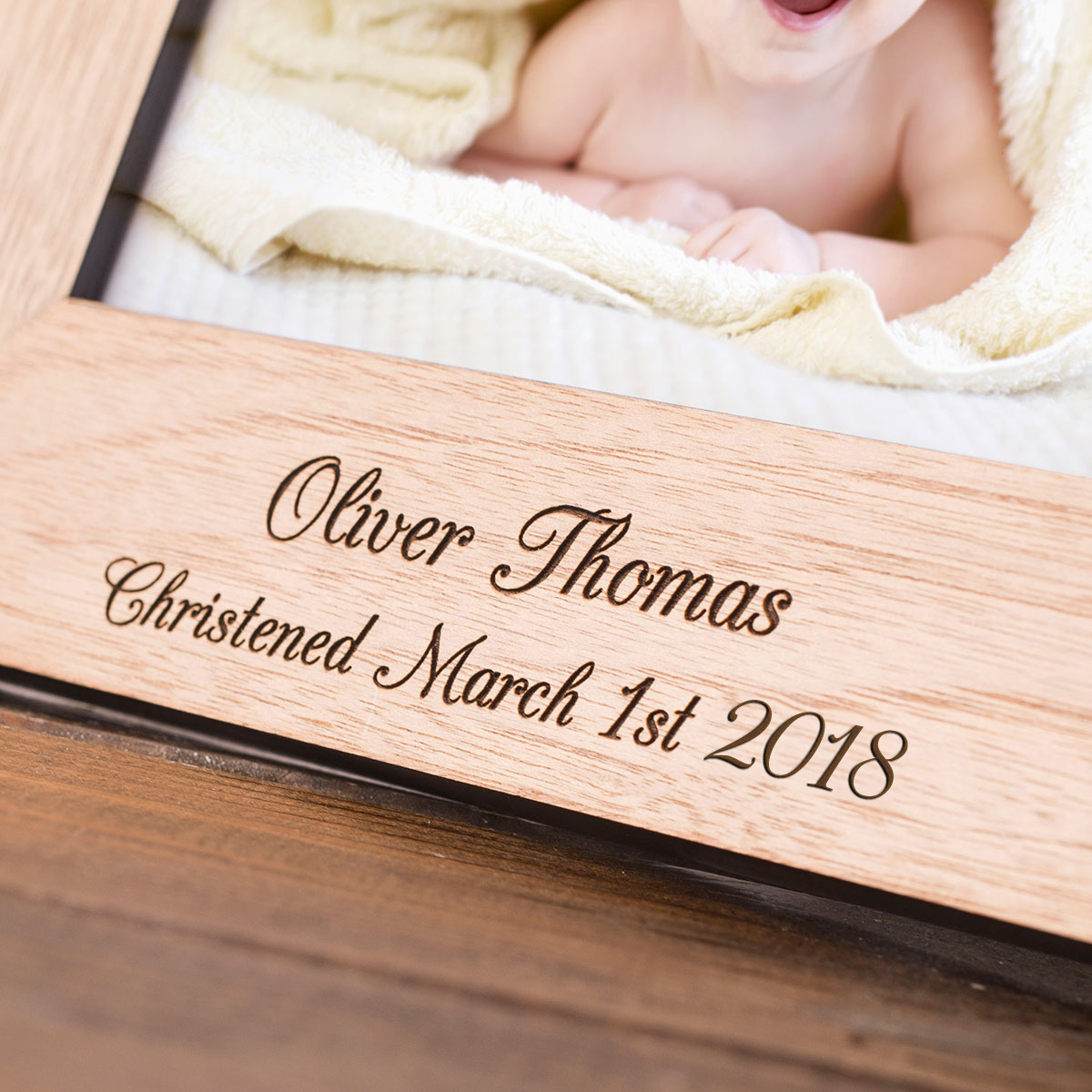 Personalised Engraved Wooden Photo Frame - Little Light Of Mine