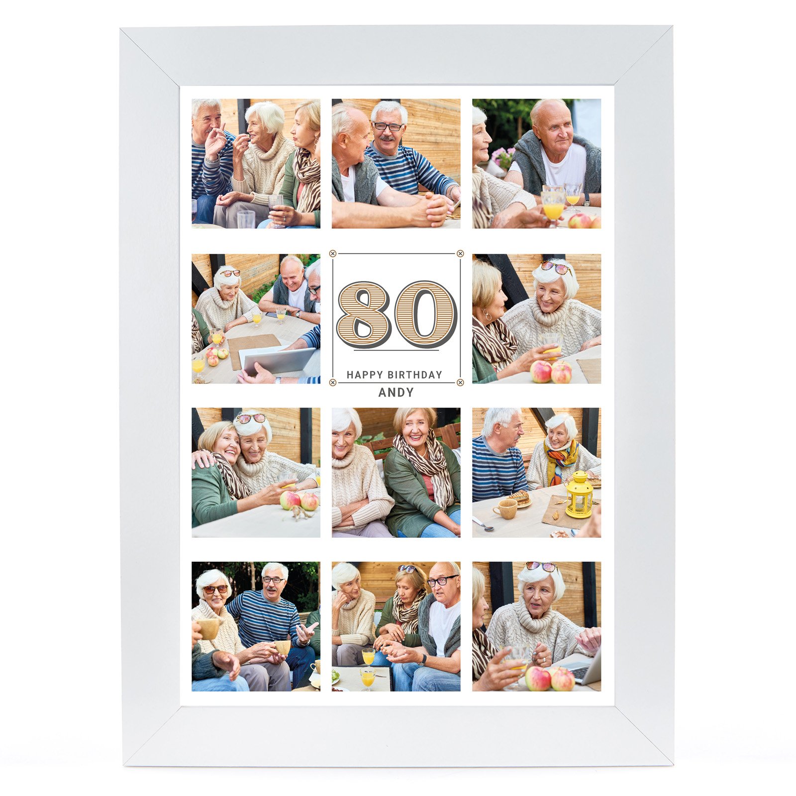 Personalised Milestone Age Photo Print - Editable Age Collage Print