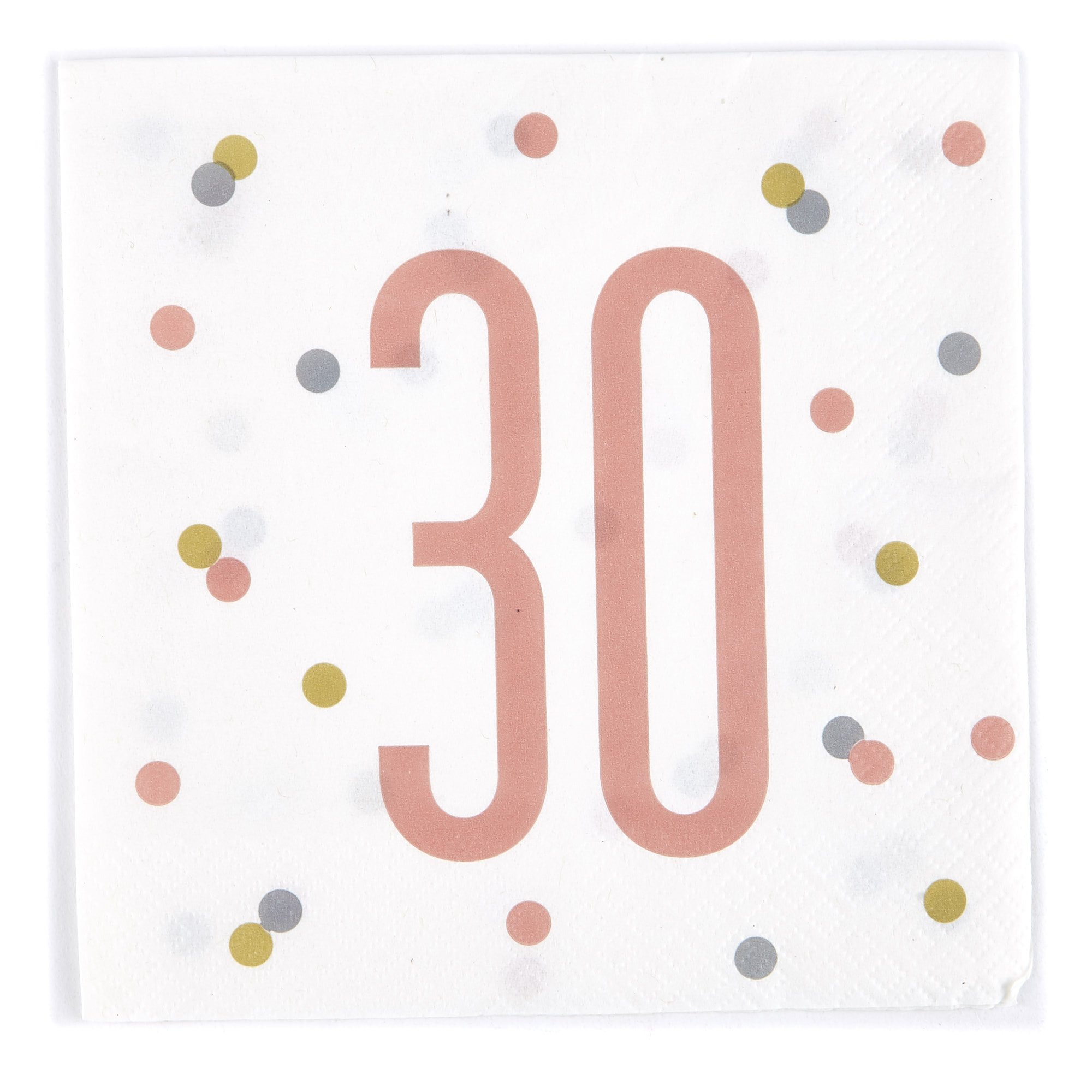Rose Gold 30th Birthday Tableware & Decoration Bundle - 78 pieces