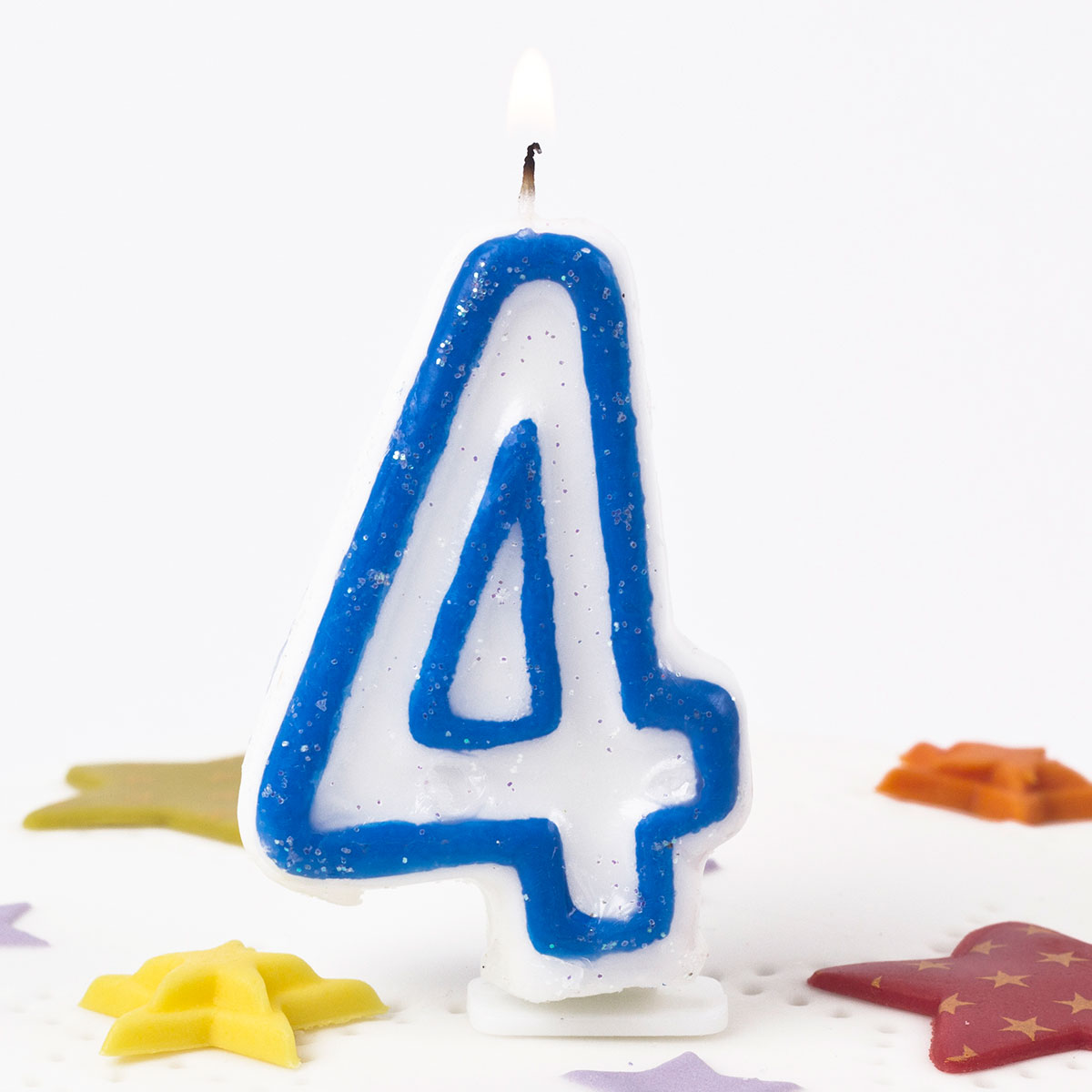 Blue Number 4 Birthday Candle 4781
