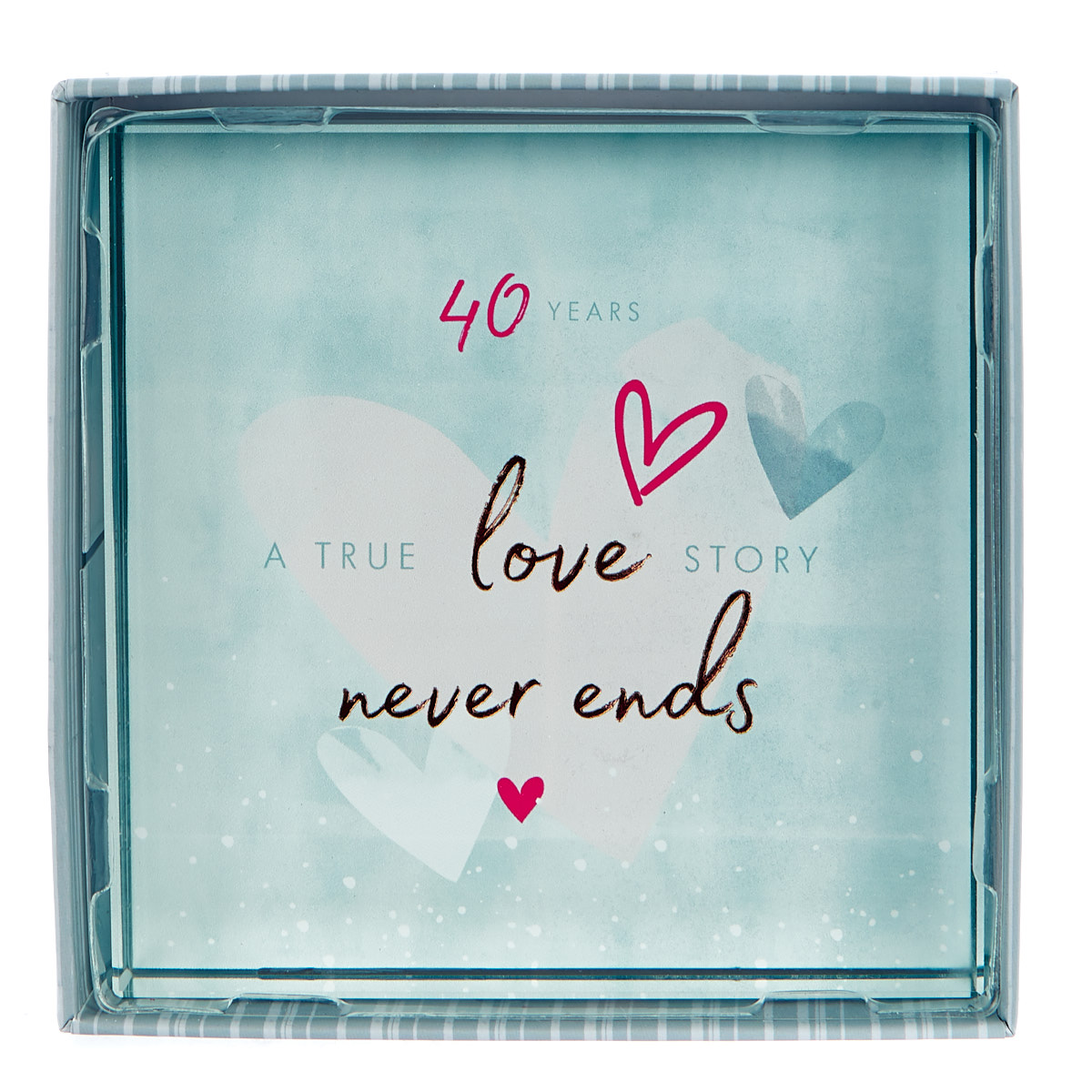Perfect Together Glass Keepsake - 40th Anniversary