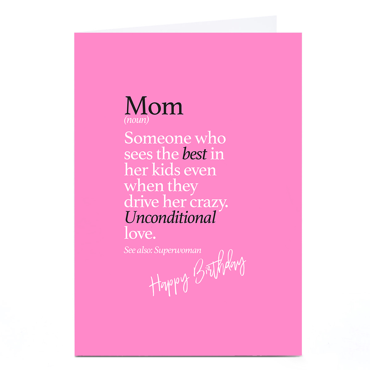 Personalised Punk Birthday Card - Mom