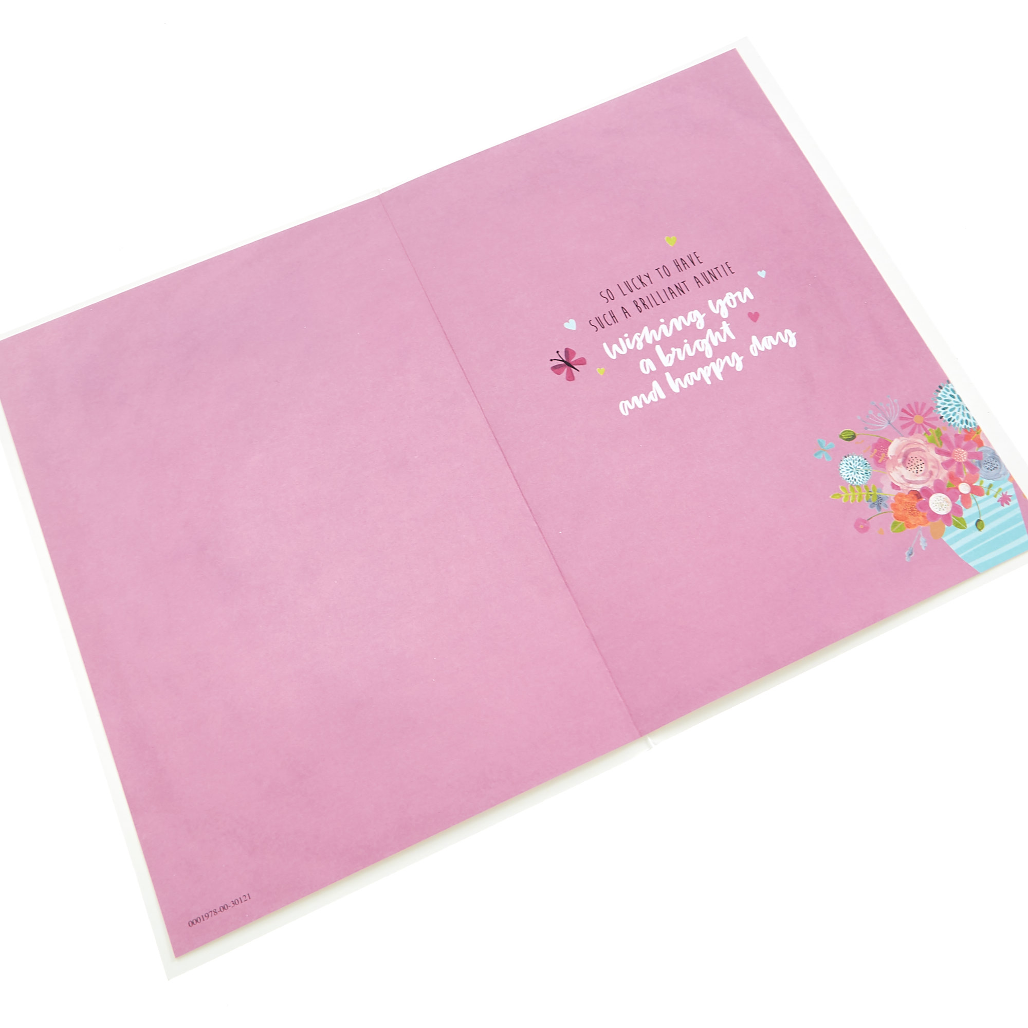 Birthday Card - Auntie, Bunch Of Flowers 