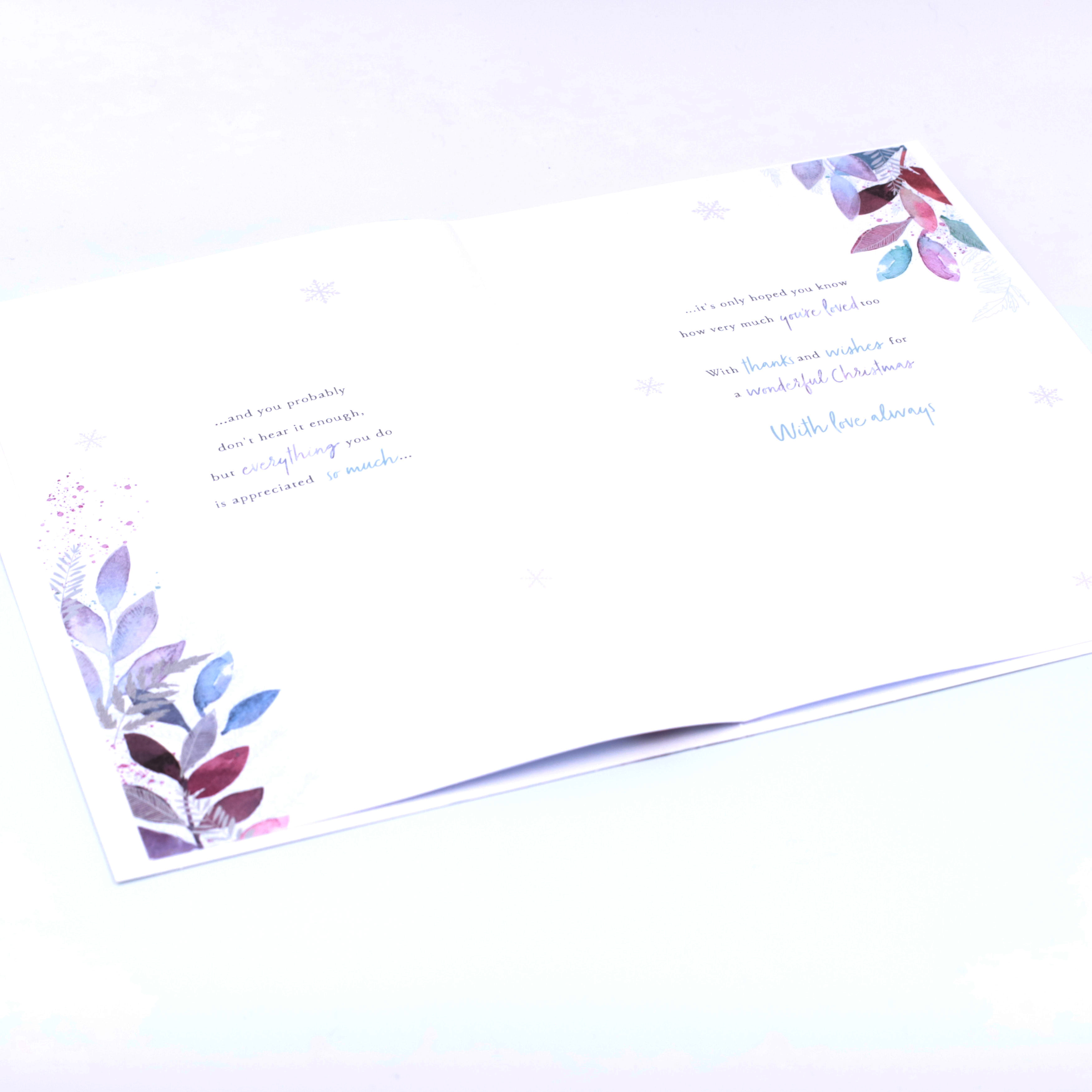 Christmas Card - Wonderful Nan, Traditional Verse