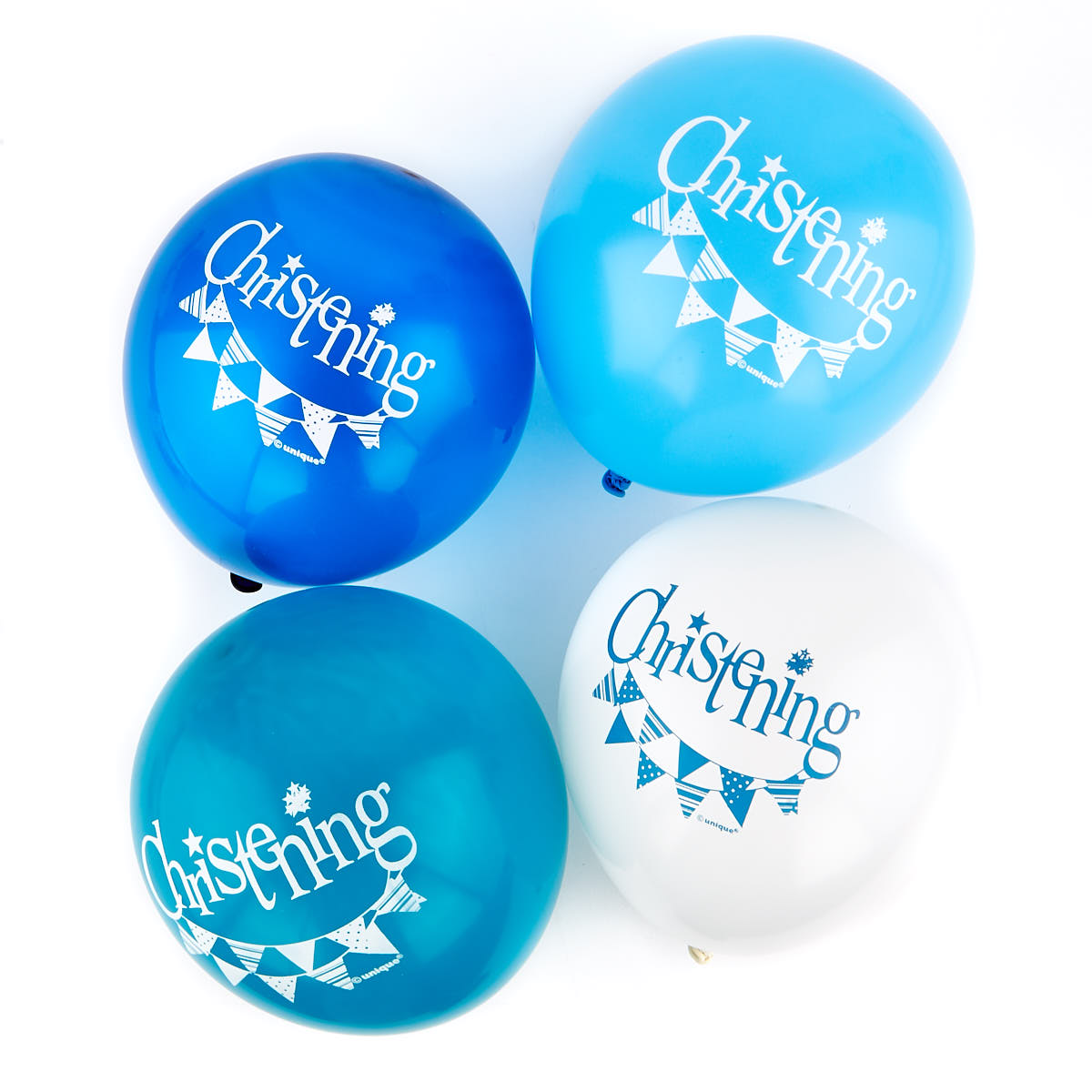 Blue Christening Party Tableware & Decoration Bundle - 16 Guests