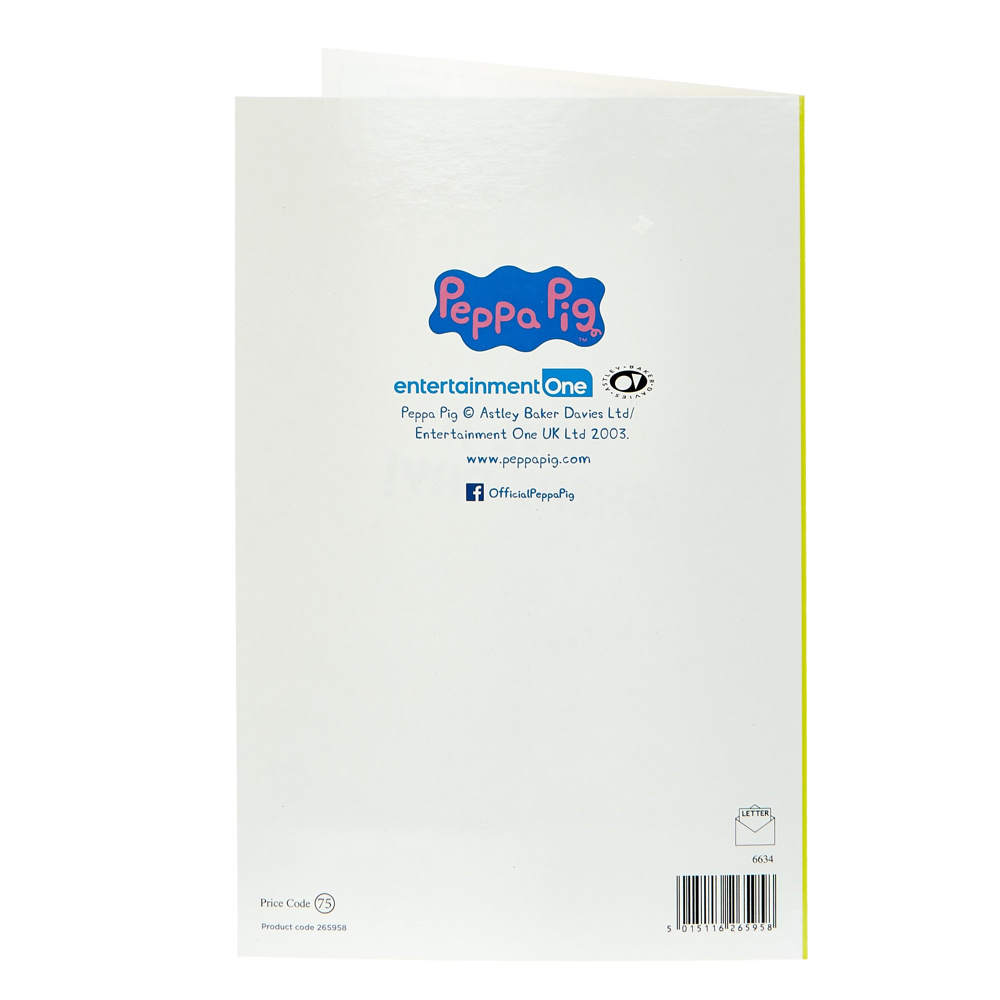 Peppa Pig 1st Birthday Card