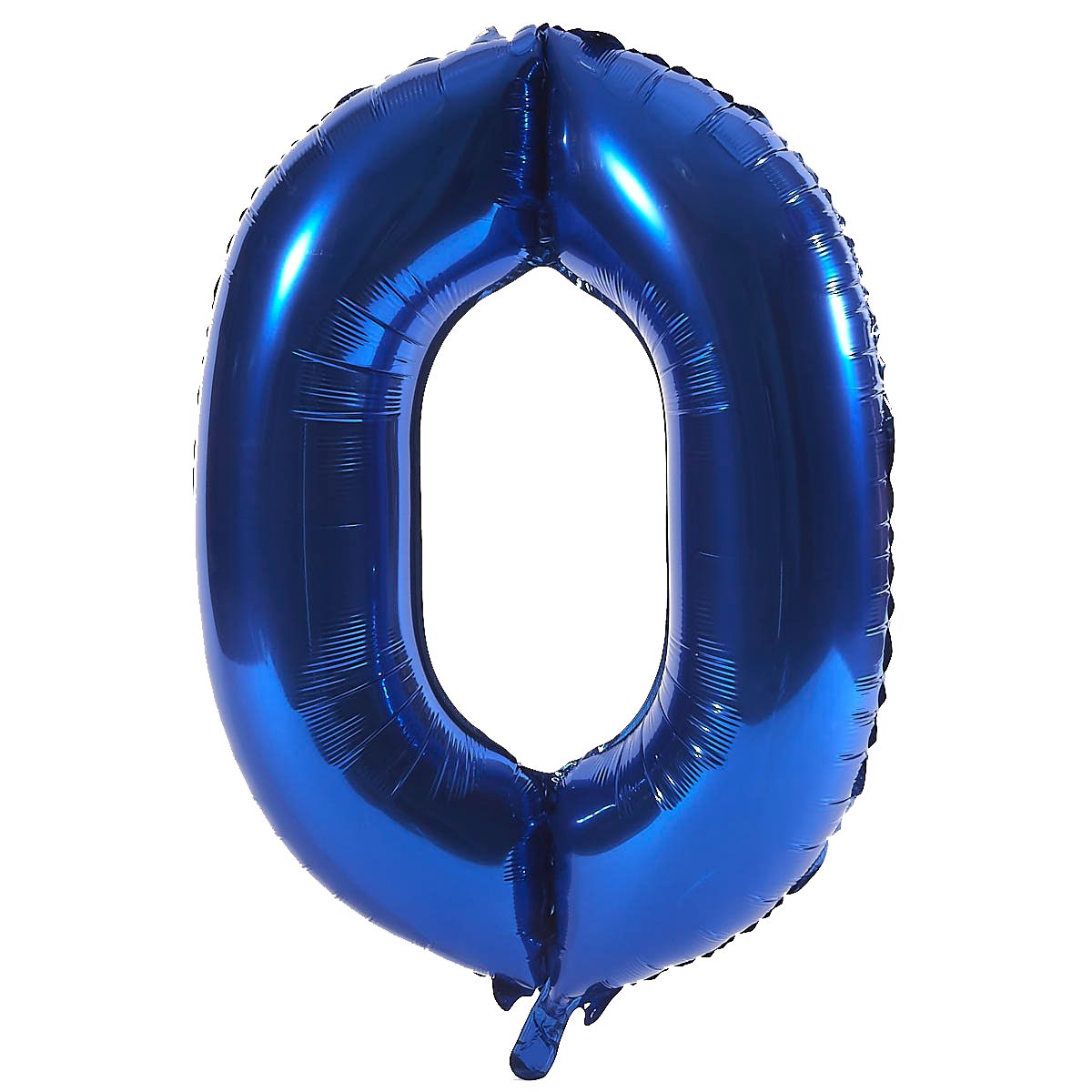 Age 90 Giant Foil Helium Numeral Balloons - Blue (deflated)