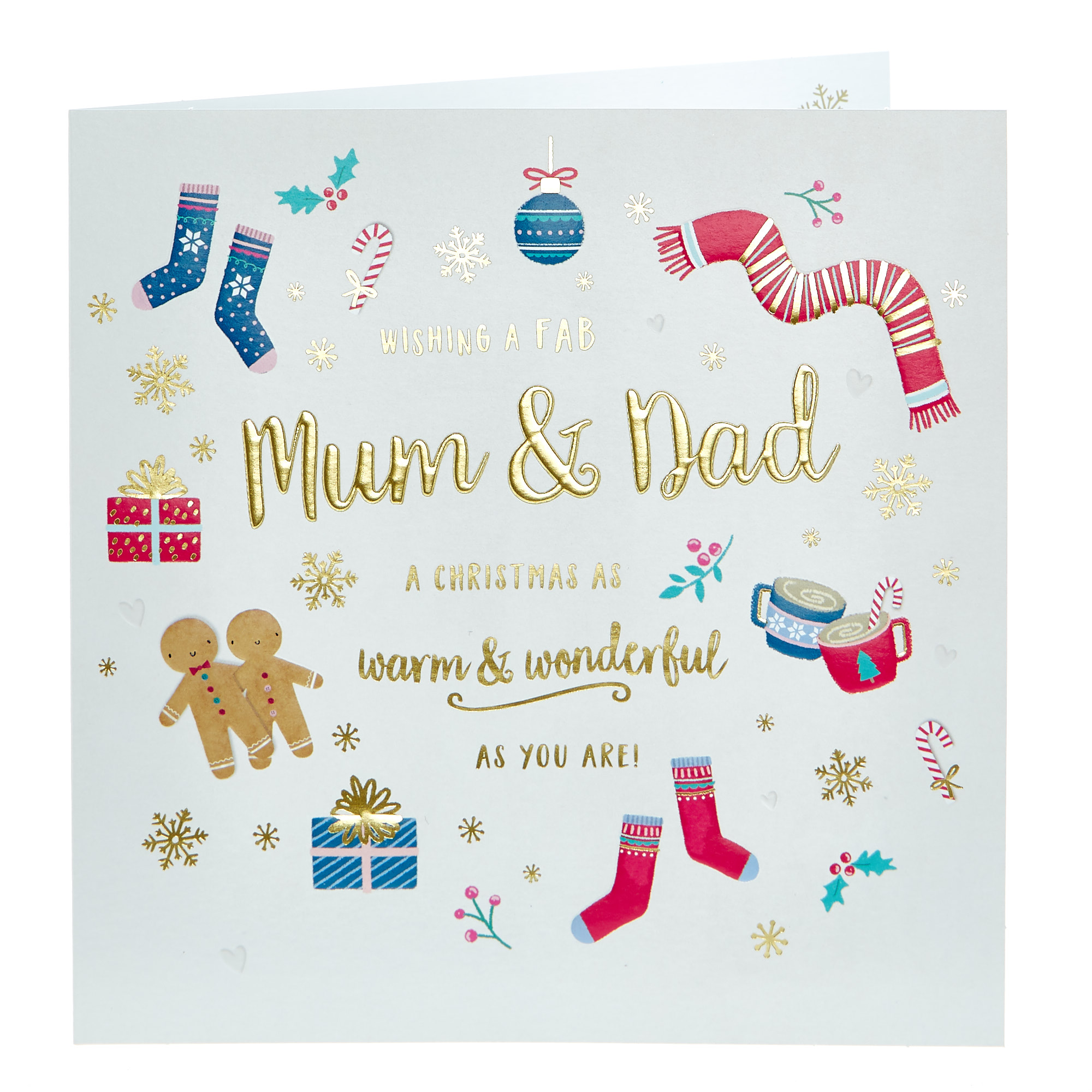 Platinum Collection Christmas Card - Fab Mum & Dad