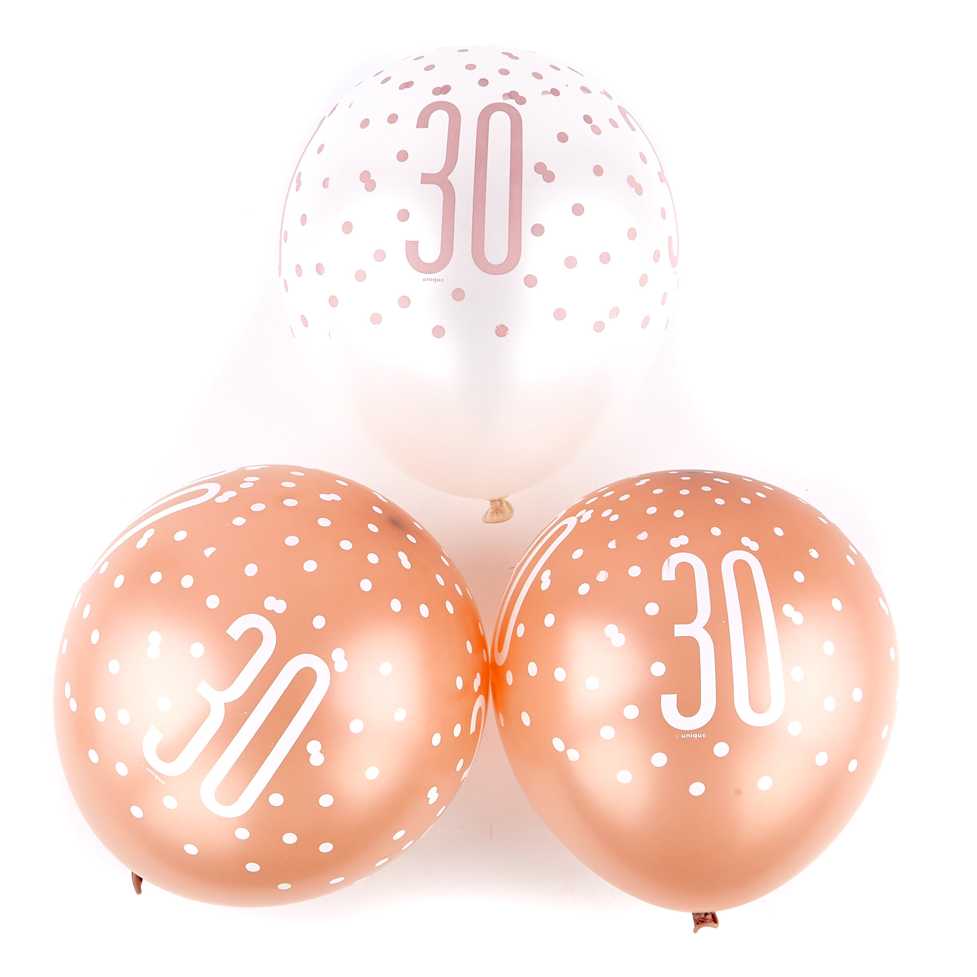 Rose Gold 30th Birthday Tableware & Decoration Bundle - 78 pieces