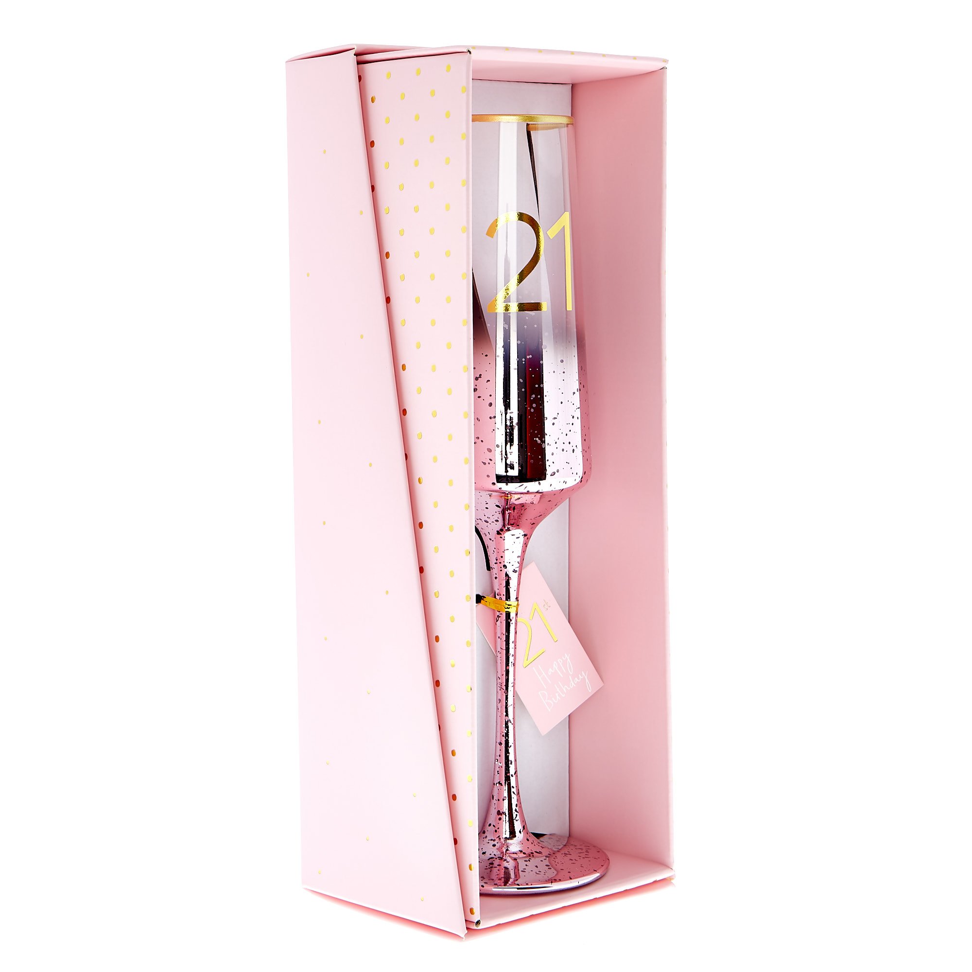 21st Birthday Champagne Flute - Happy Birthday To You