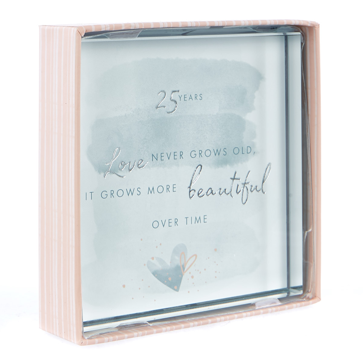 Perfect Together Glass Keepsake - 25th Anniversary