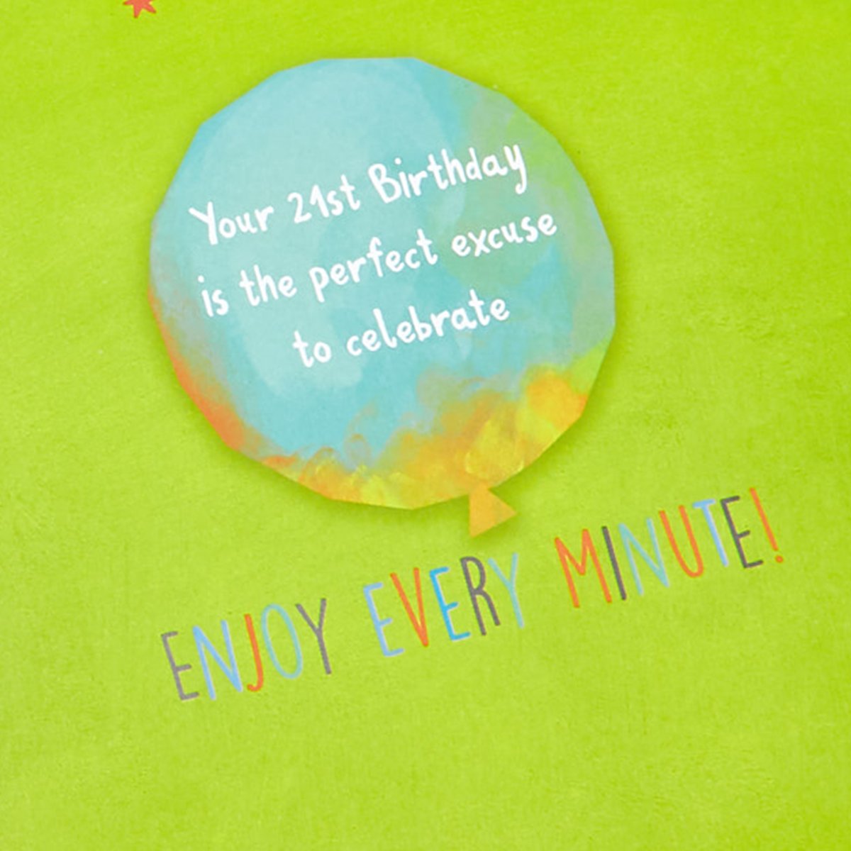 Exquiste Collection 21st Birthday Card - Male Relation Stickers 