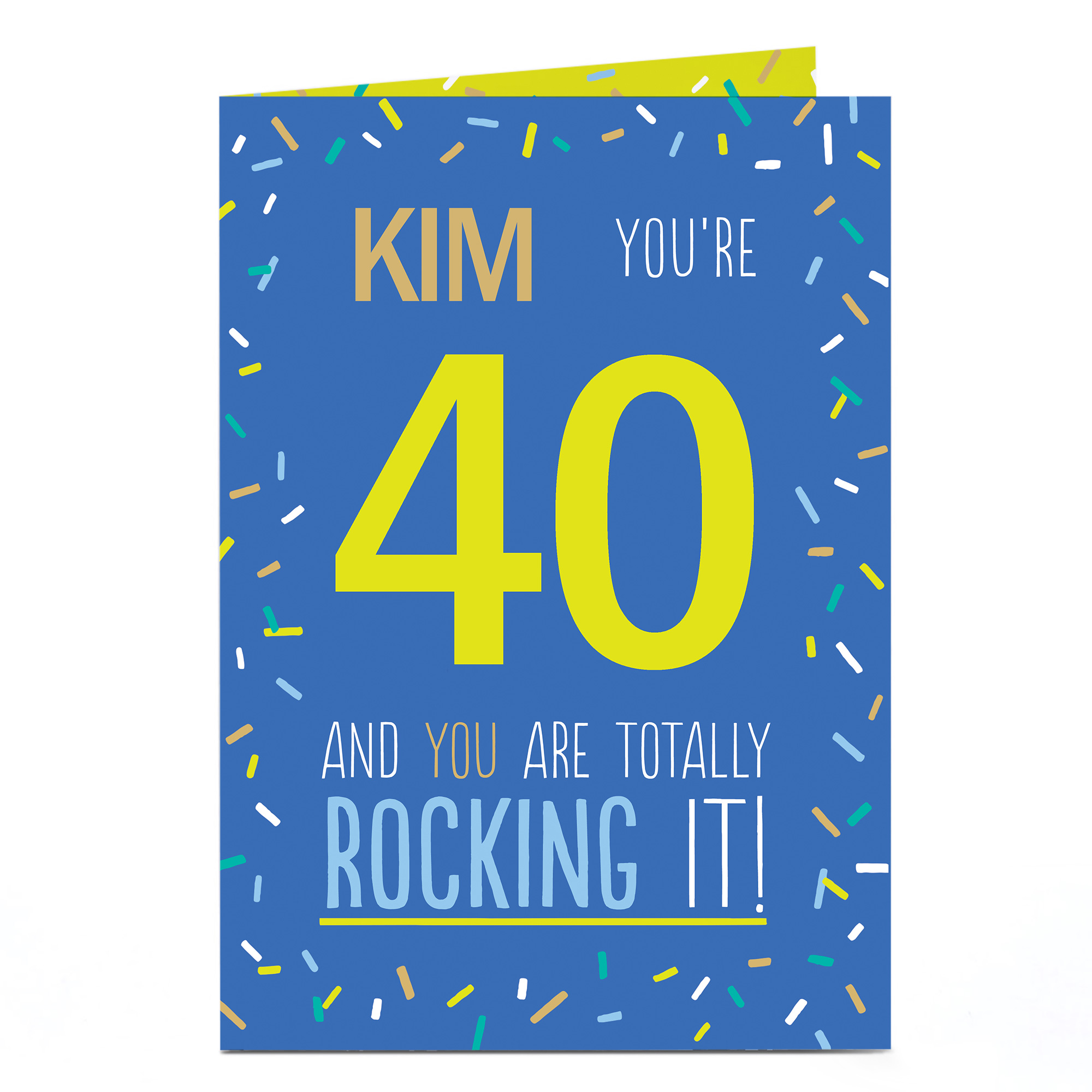 Personalised Editable Age Birthday Card - Totally Rocking It