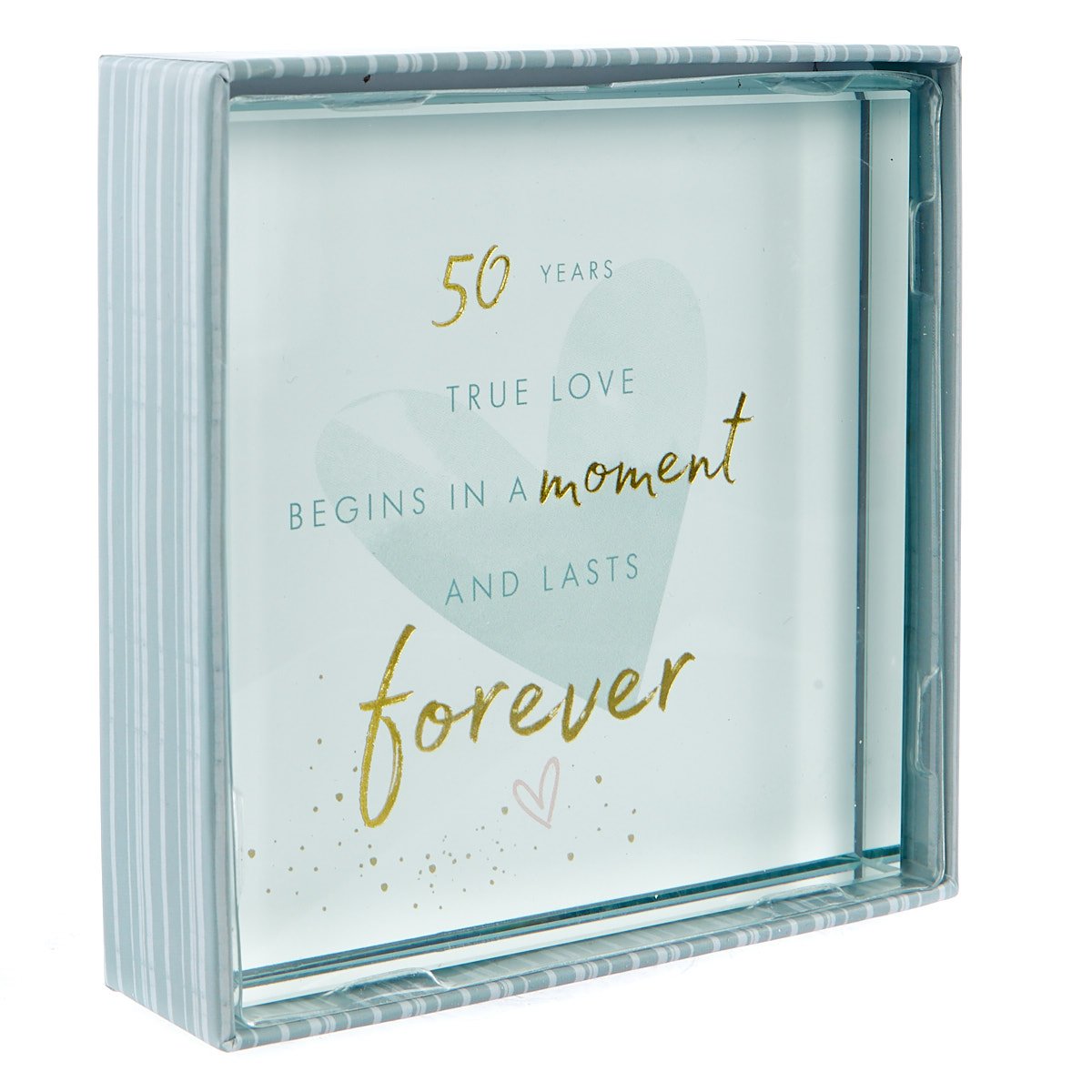 Perfect Together Glass Keepsake - 50th Anniversary