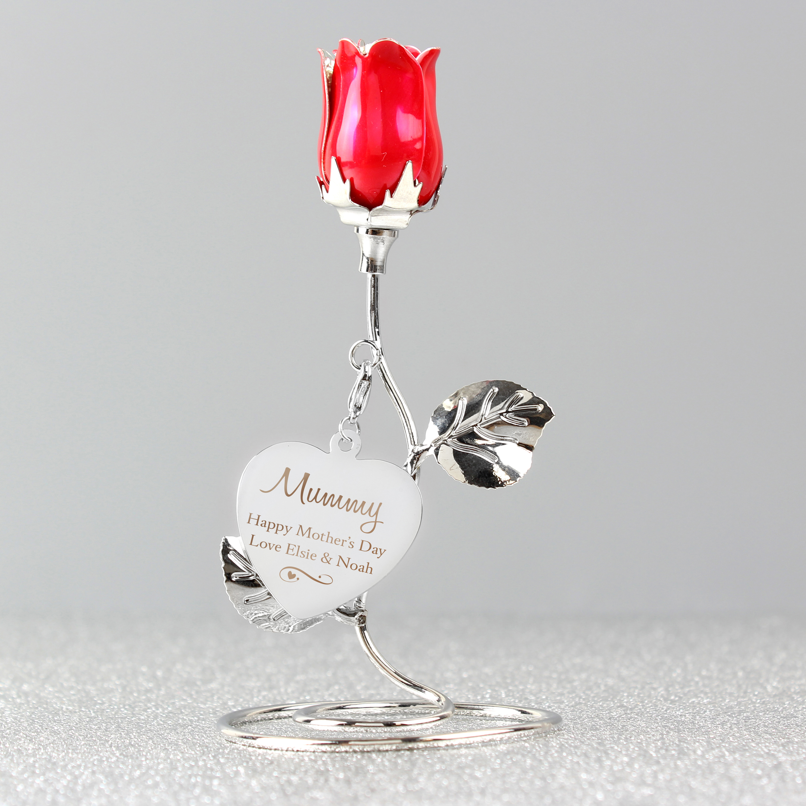 Personalised Red Rose Ornament