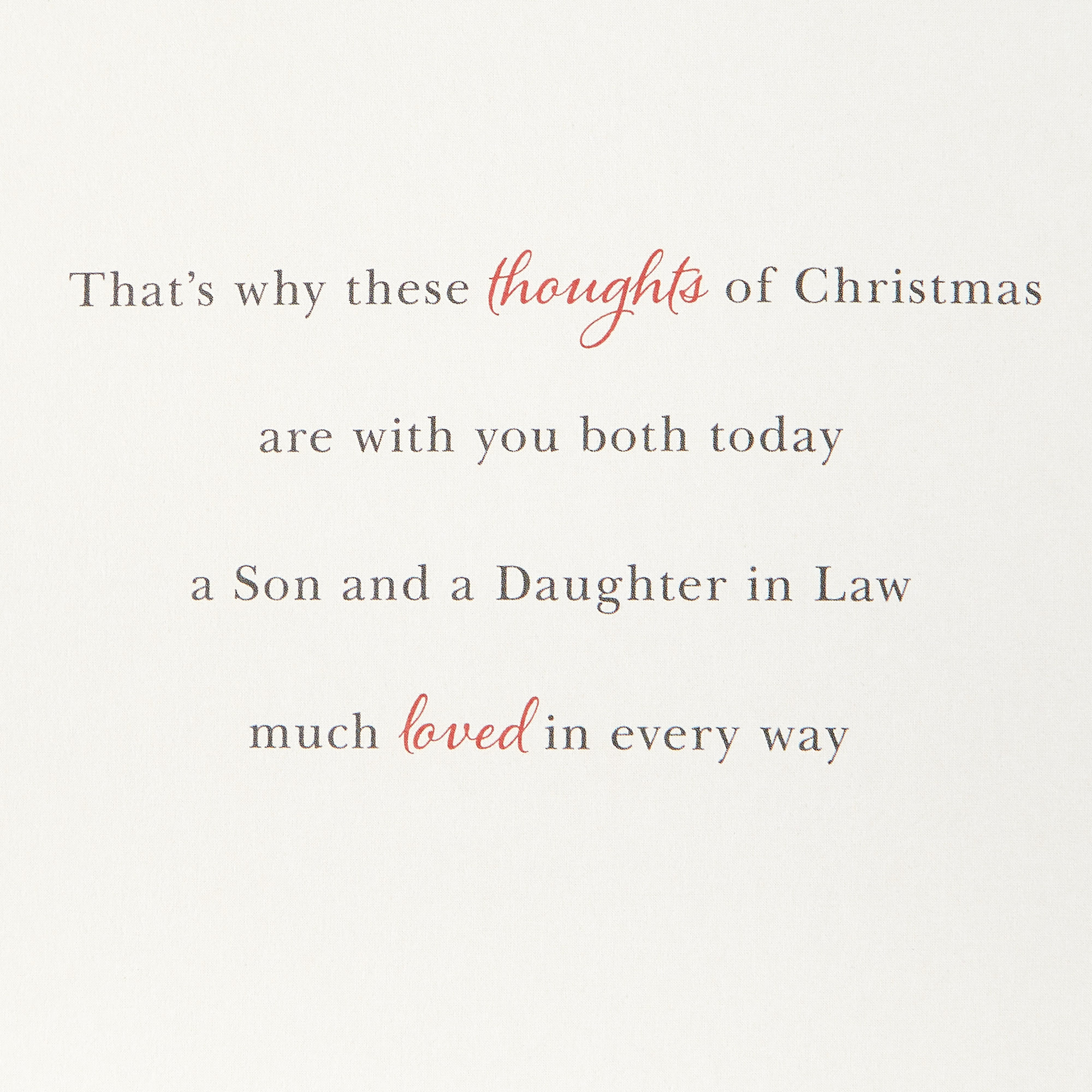 Christmas Card - Son And Daughter In Law, Traditional Christmas Stockings