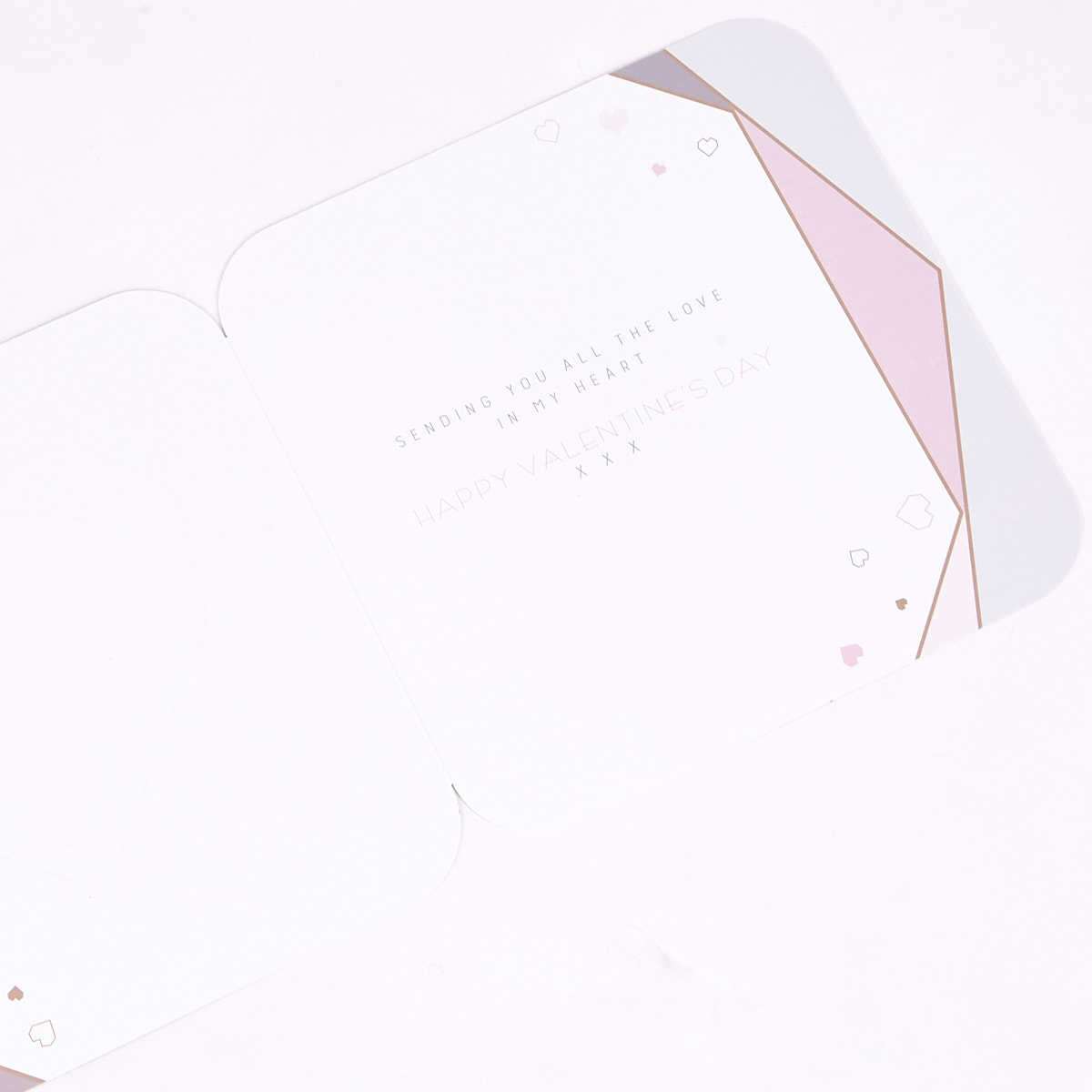 Valentine's Day Card - Platinum Collection Girlfriend Geometric