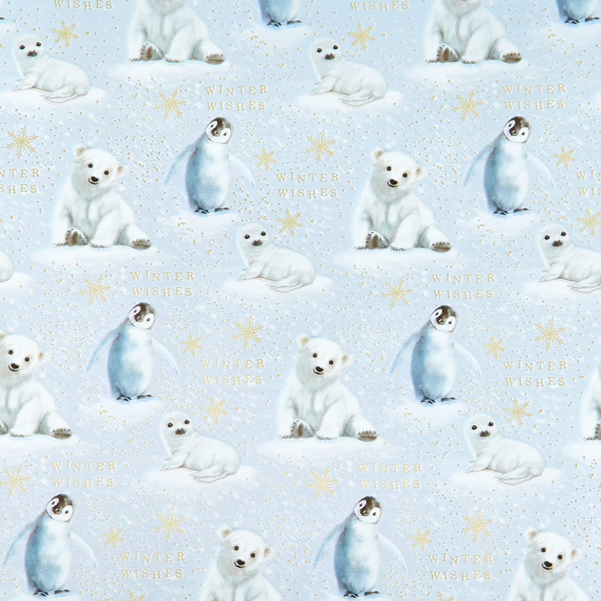 Trees & penguins Christmas Wrapping Paper Rolls - Pack Of 3 