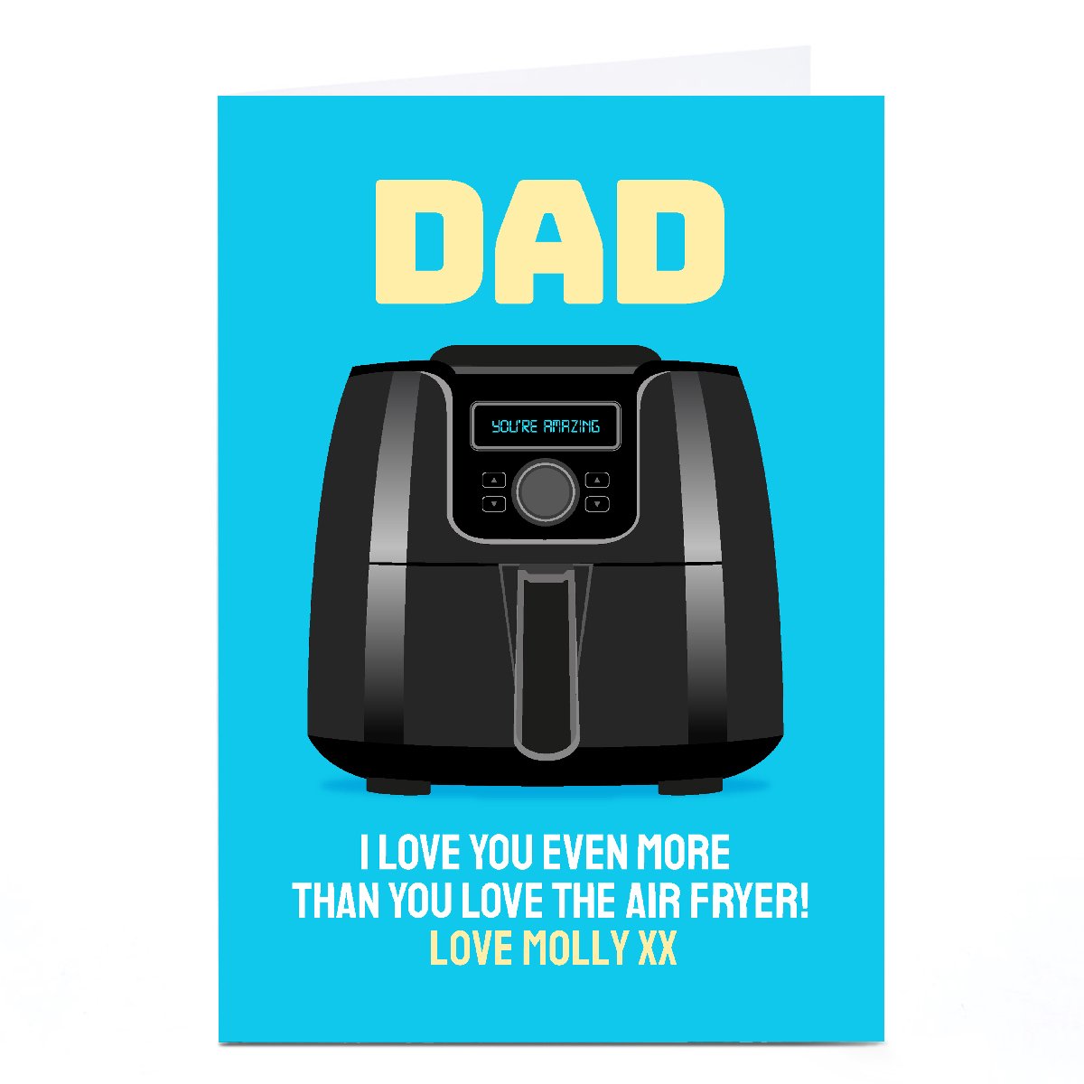 Personalised PGQuips Topical Father's Day Card - Dad Fryer