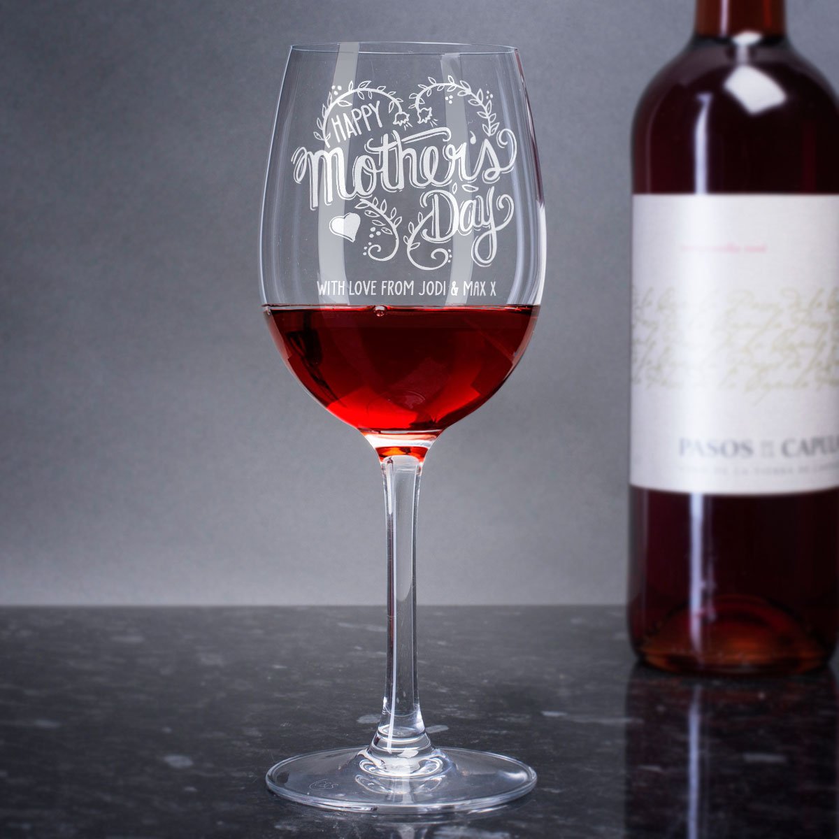 Personalised Happy Mother's Day Wine Glass