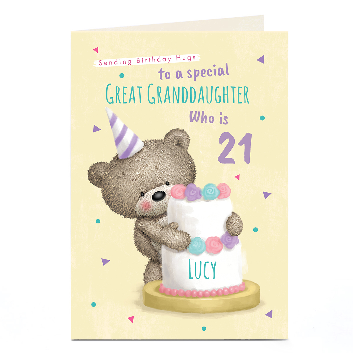 Hugs Bear Personalised Birthday Card - Sending Birthday Hugs