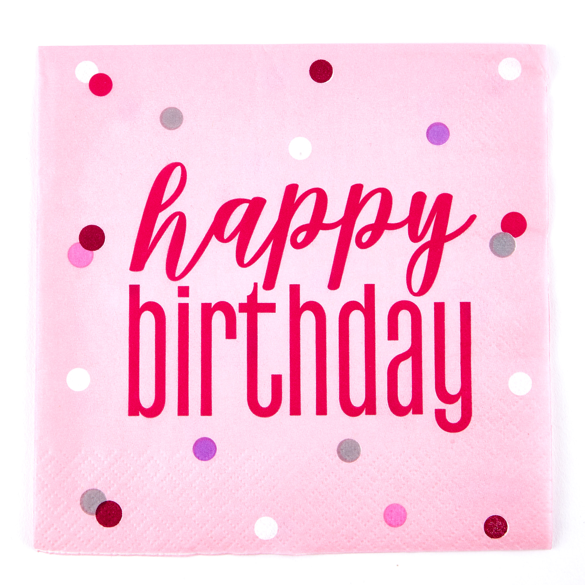 Pink Happy Birthday Party Tableware & Decorations Bundle - 16 Guests