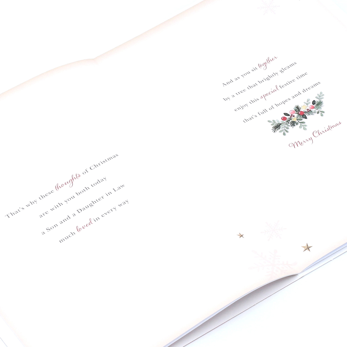 Christmas Card - Son And Daughter In Law, Traditional Christmas Stockings