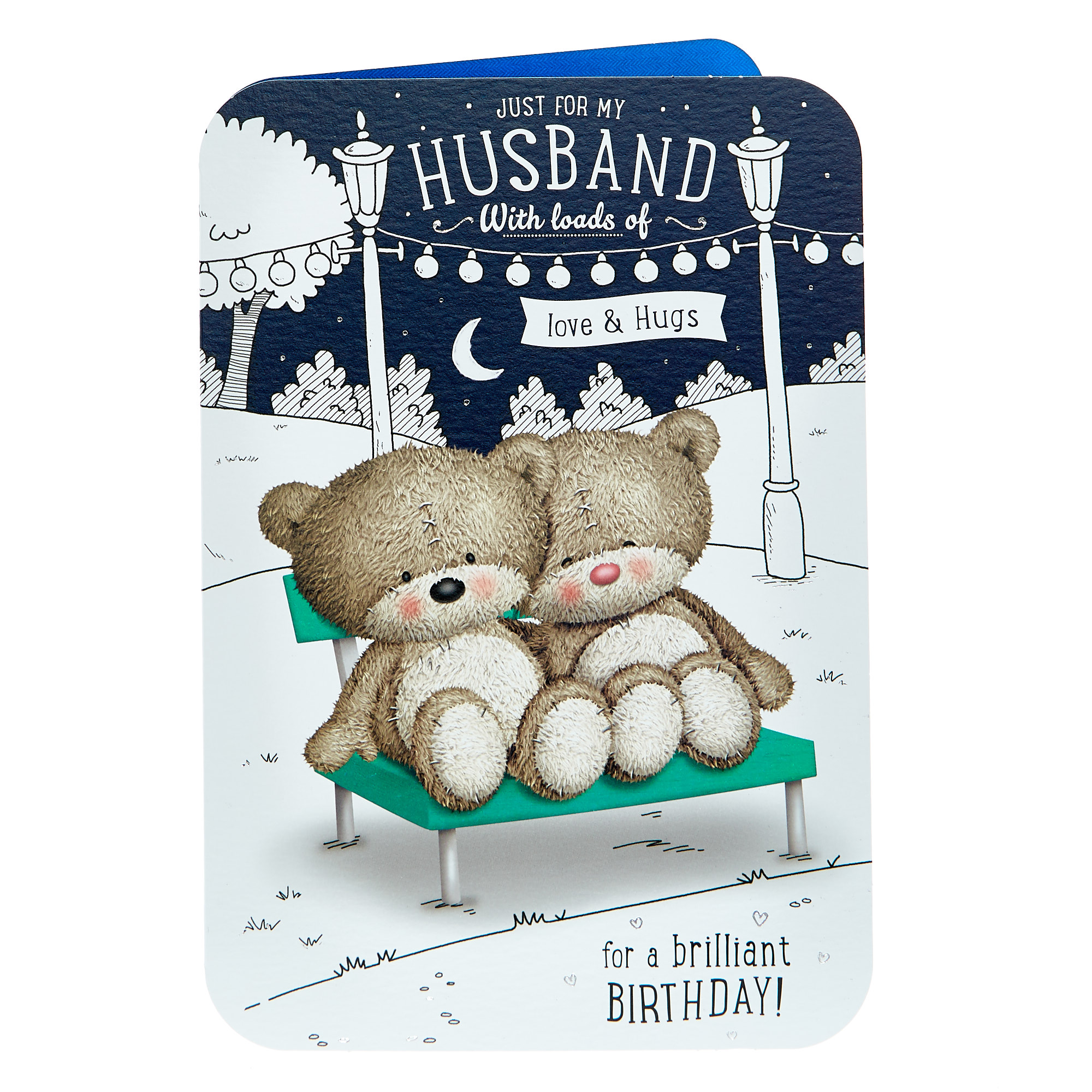 Hugs Bear Birthday Card - Just For My Husband