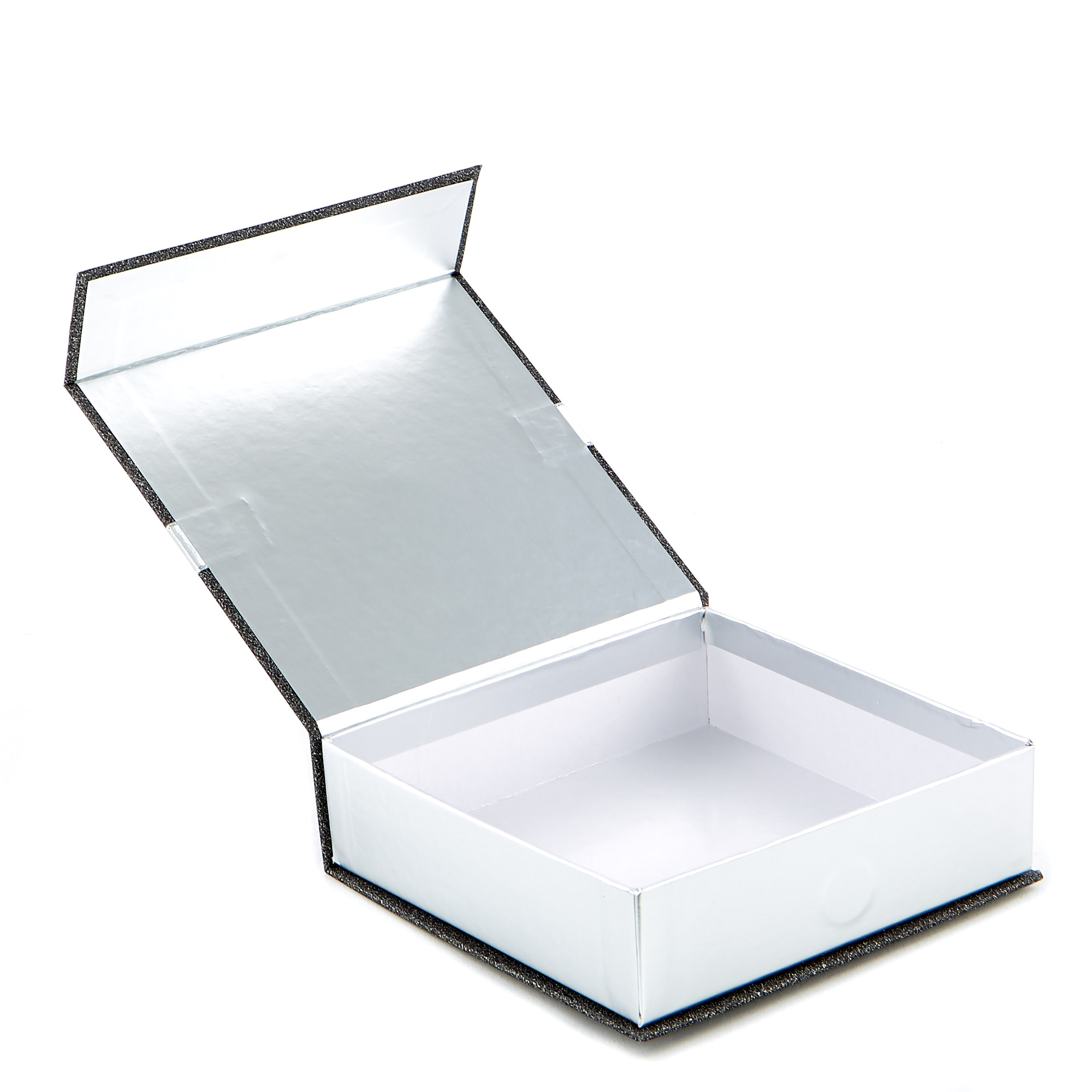 Silver Glitter Jewellery Gift Box With Bow 