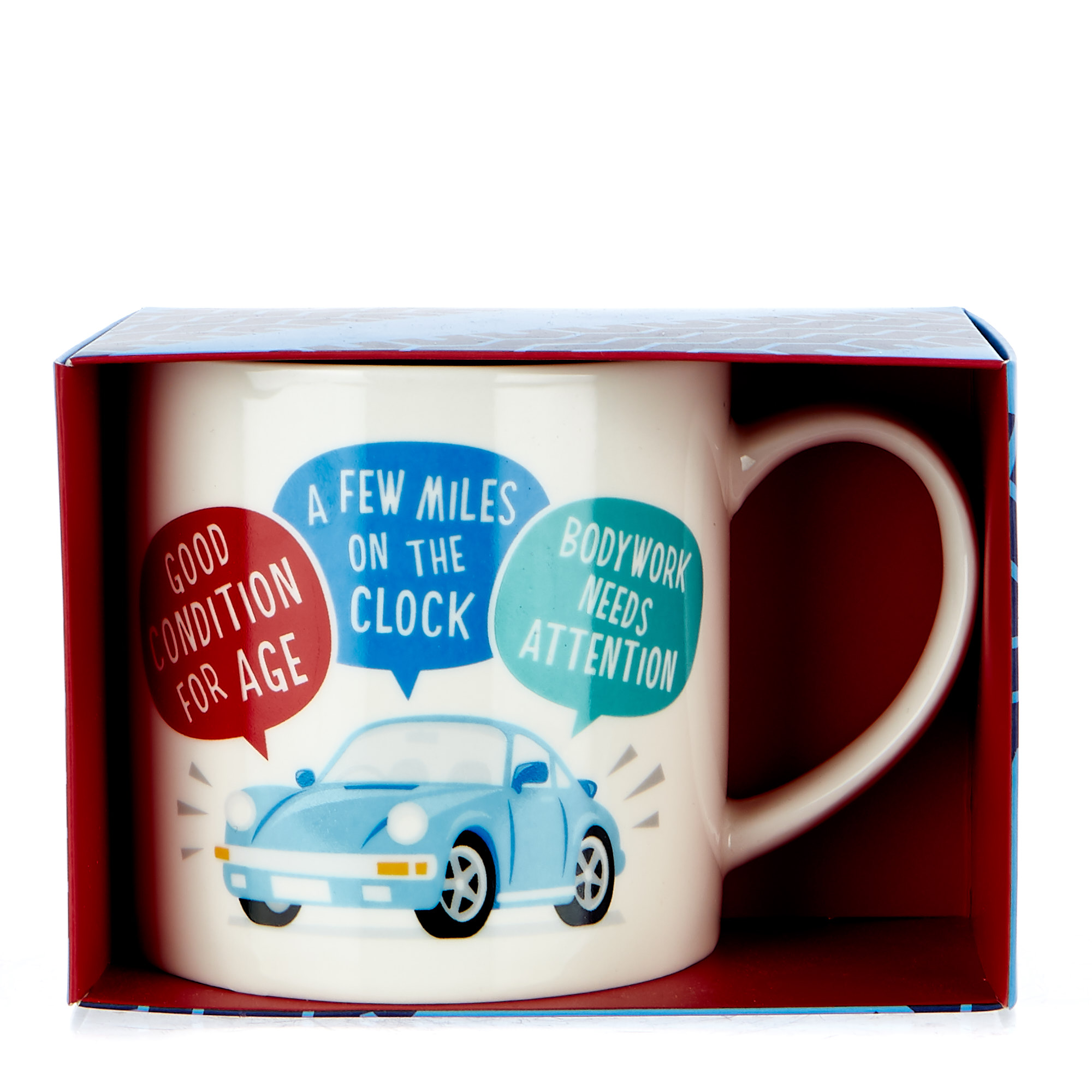 "A Few Miles On The Clock"" Car Mug"