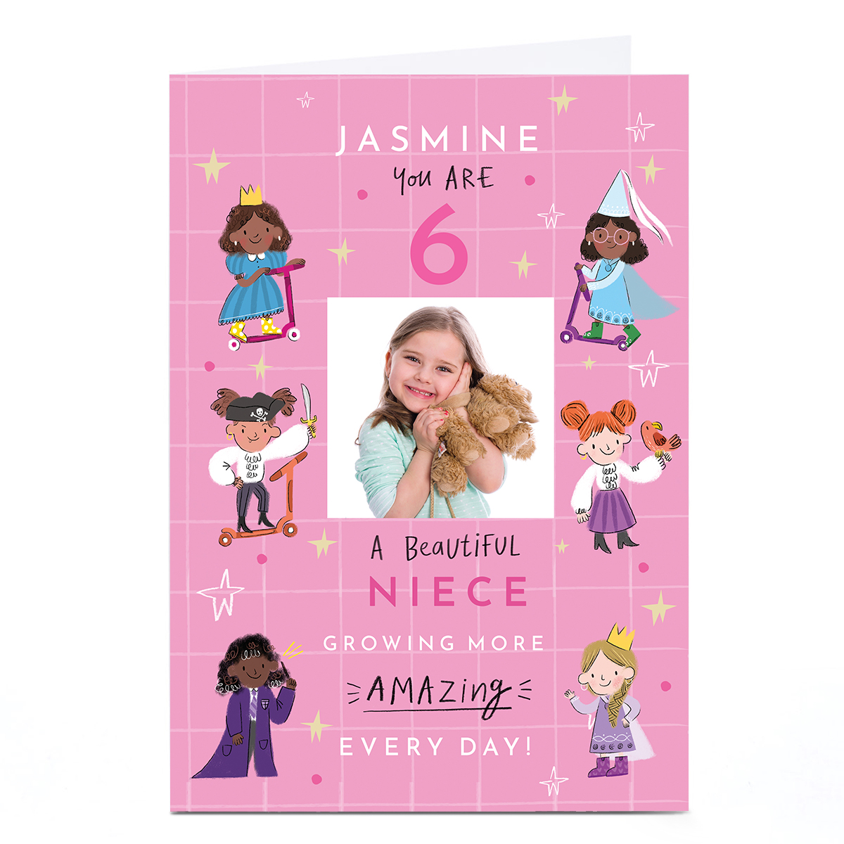 Personalised Birthday Card - Growing More Amazing Every Day, Niece