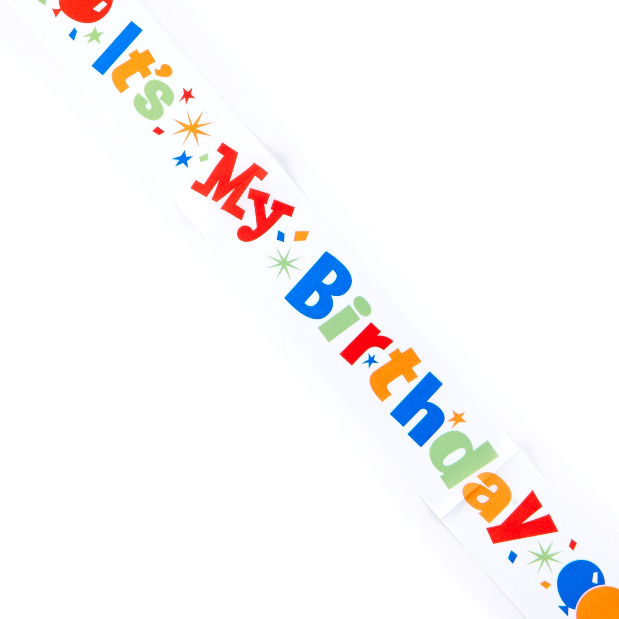 White "It's My Birthday"" Sash"