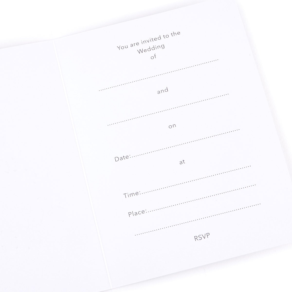 Floral Pink Wedding Invitations - Pack of 12