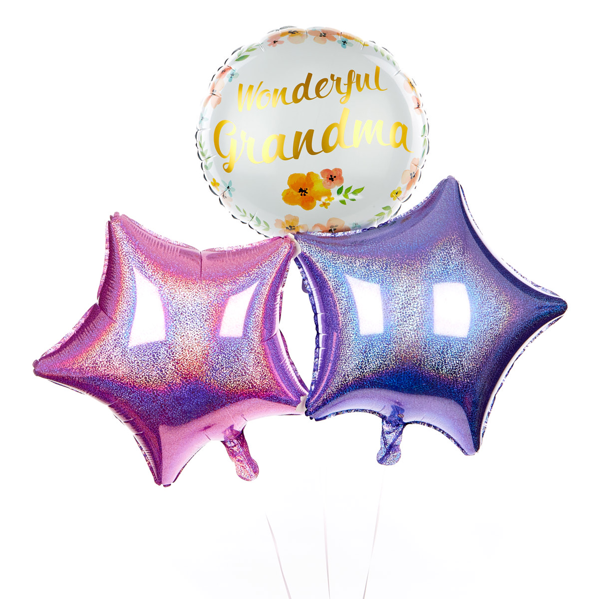 Pink and Lilac Wonderful Grandma Balloon Bouquet - DELIVERED INFLATED!