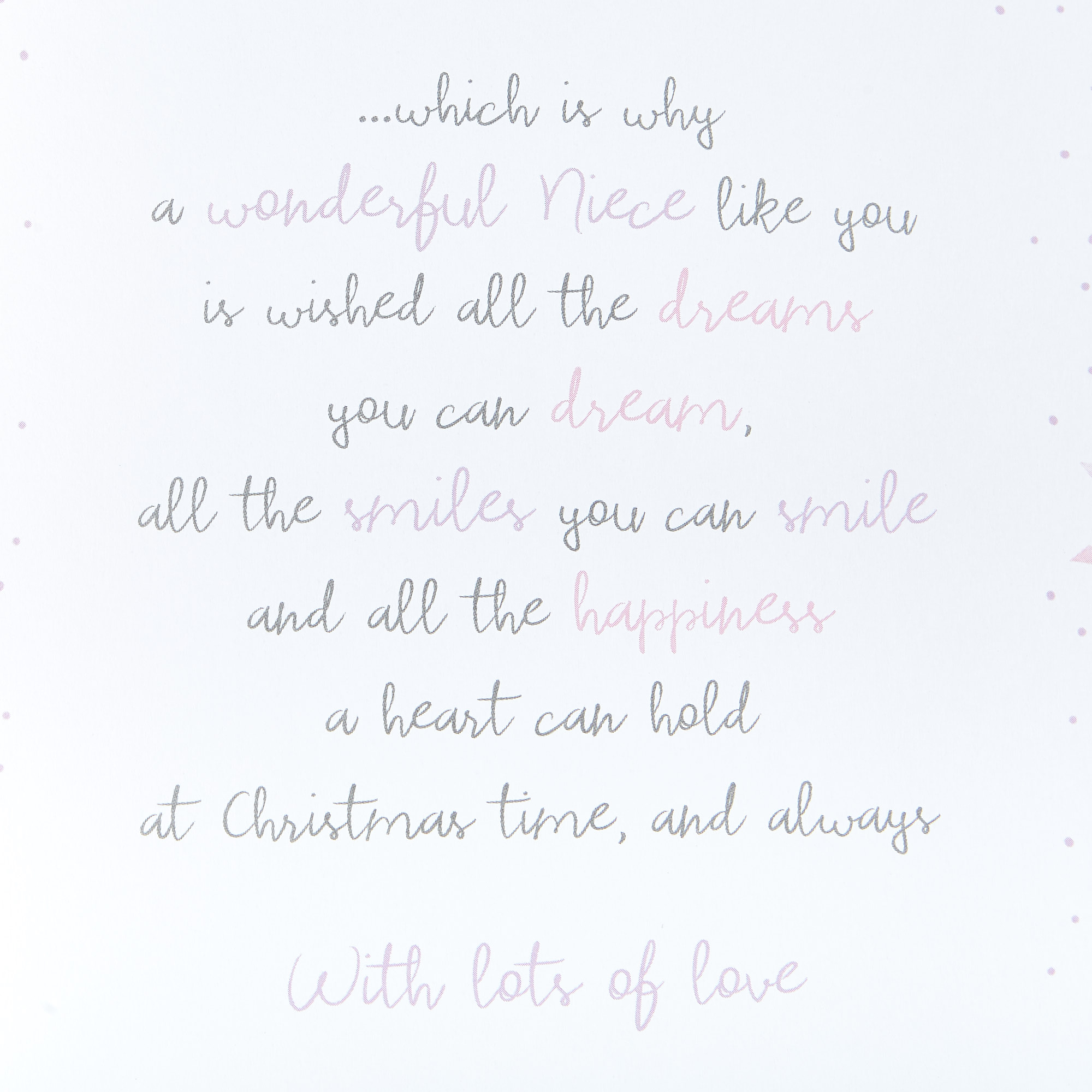 Christmas Card - For A Special Niece 