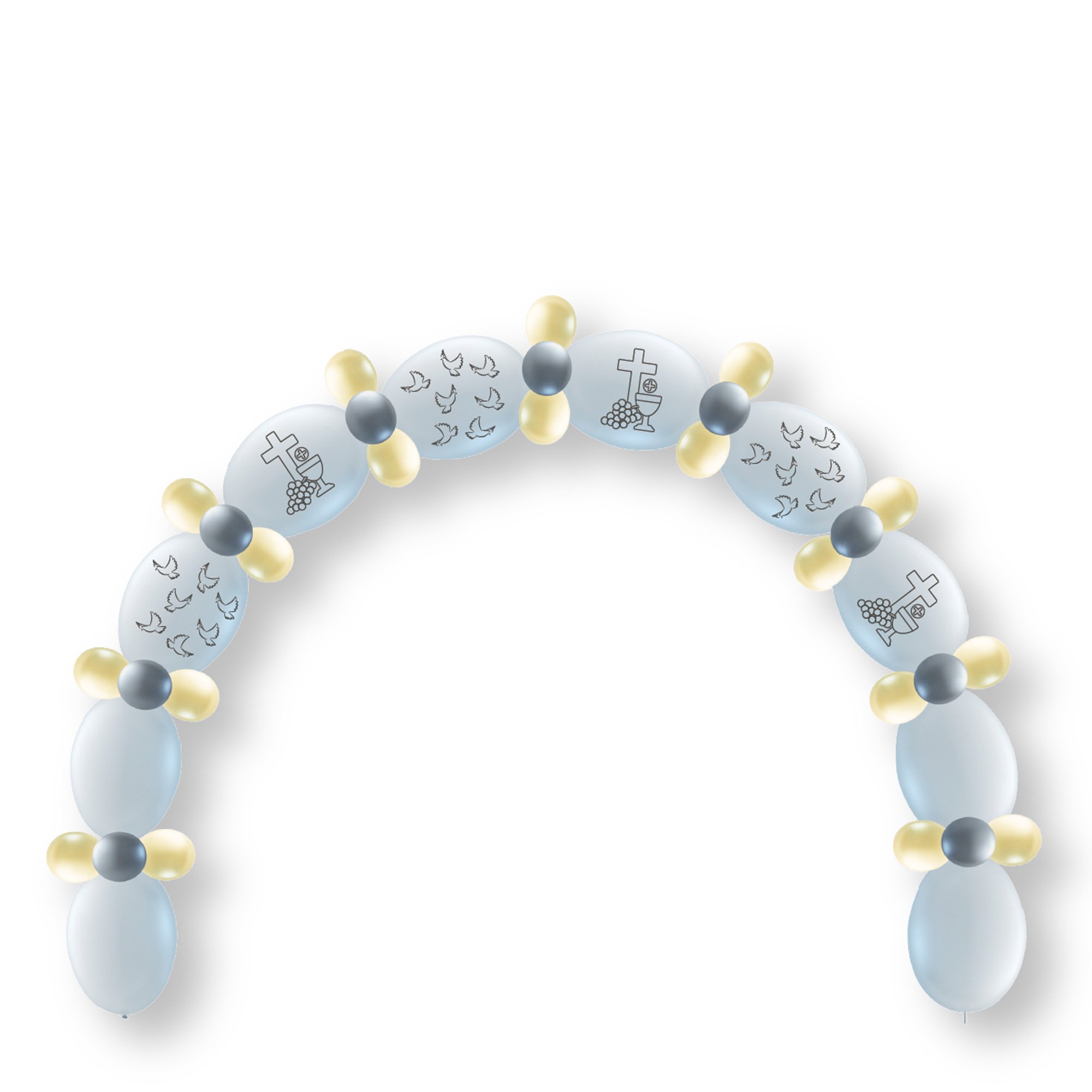 First Communion Balloon Chain Kit - 50 Balloons 