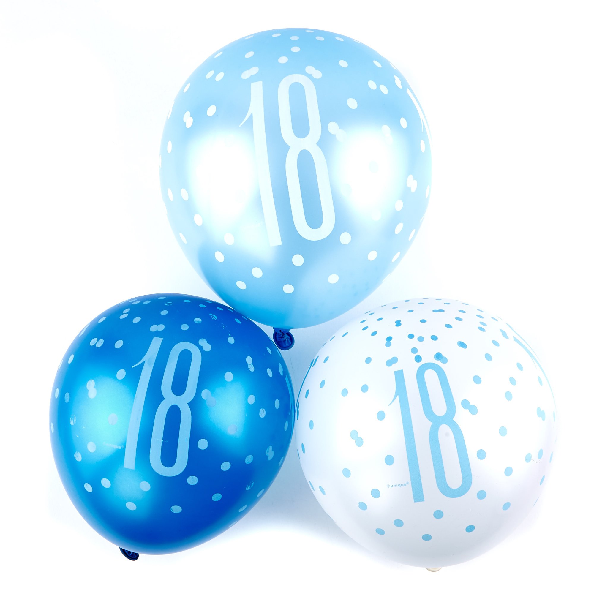Blue 18th Birthday Party Tableware & Decorations Bundle - 16 Guests