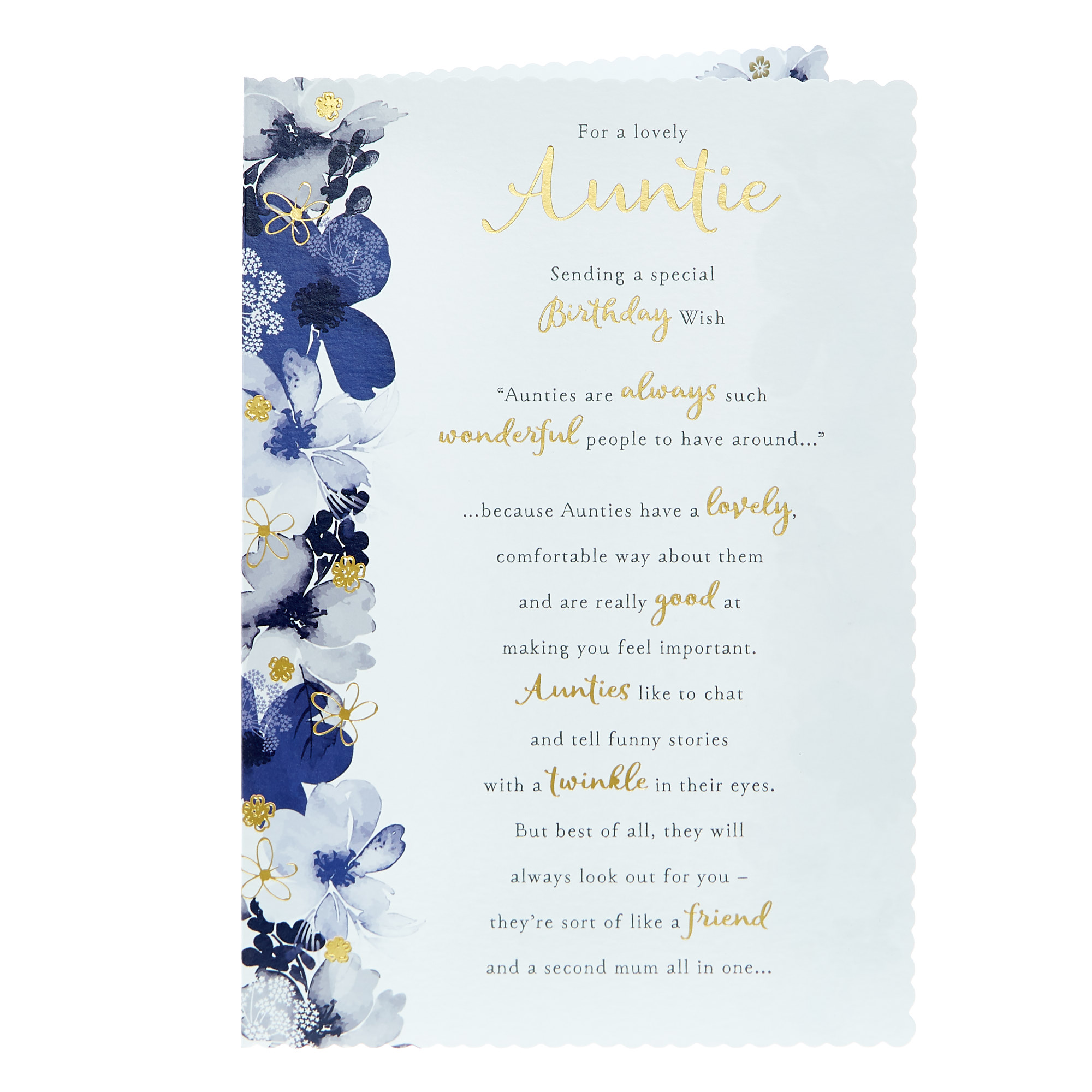 Birthday Card - For A Lovely Auntie