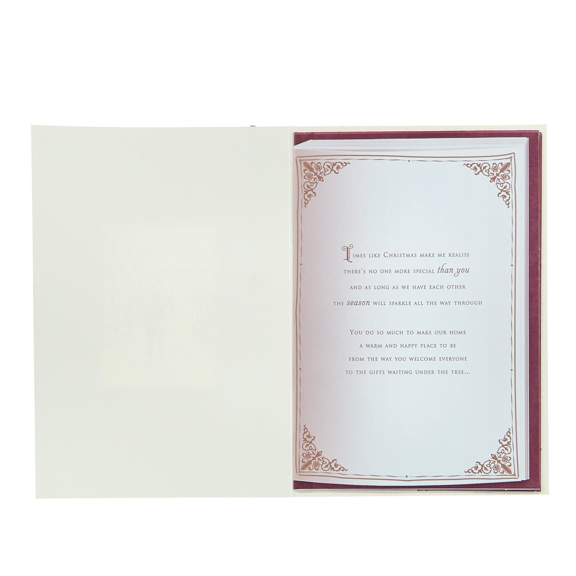Christmas Card - Gorgeous Wife, Traditional Christmas Verse