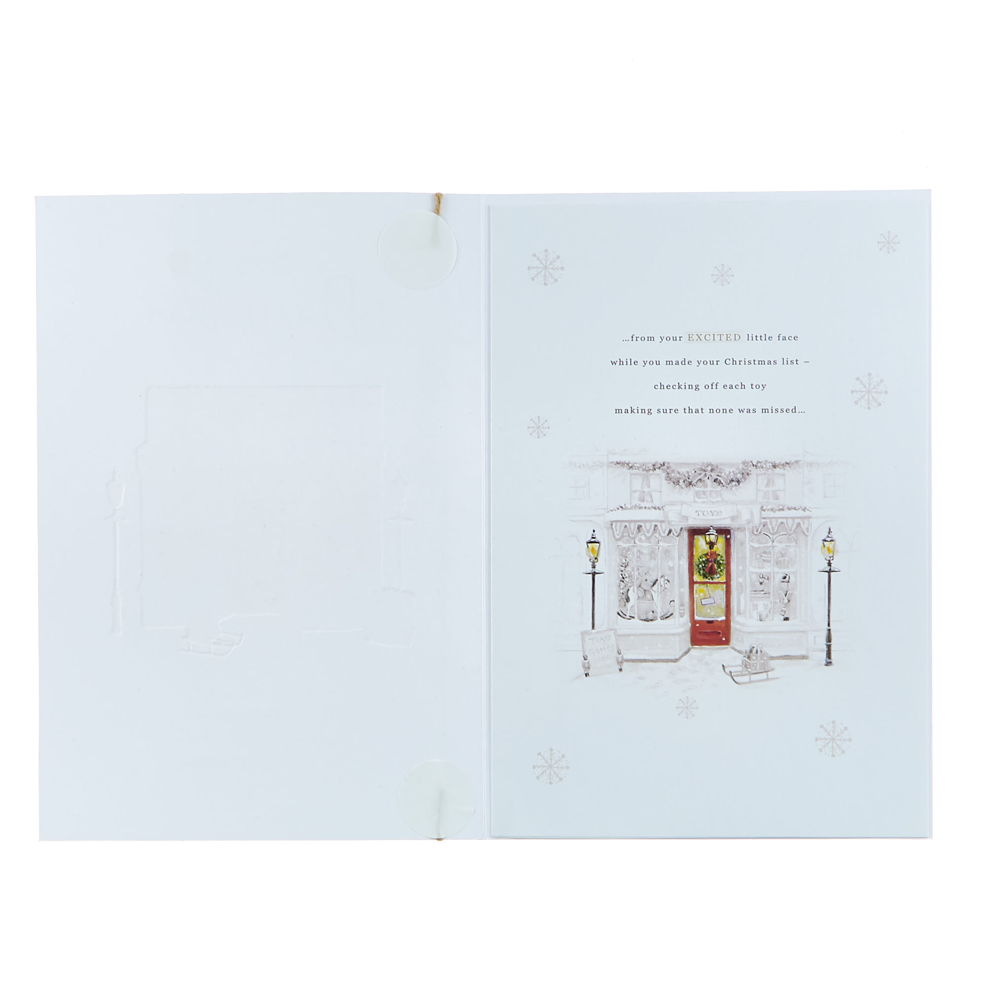 Christmas Card - Wonderful Daughter, Traditional Shop Window