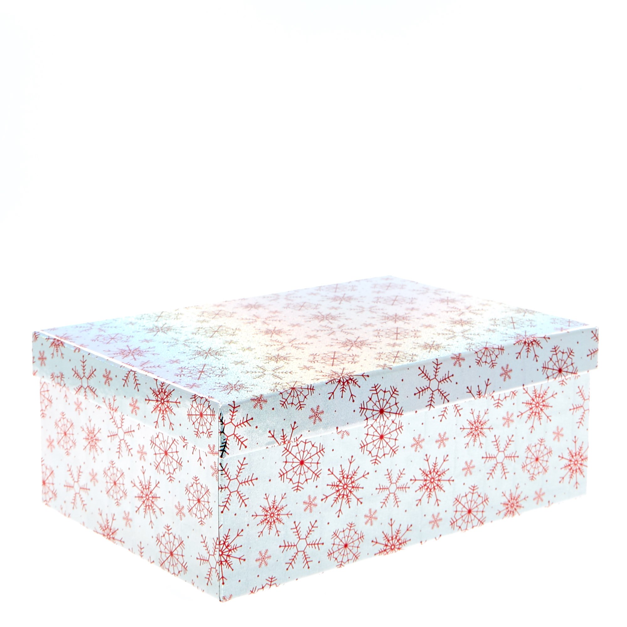 Holographic Silver Christmas Gift Boxes - Set Of 3 