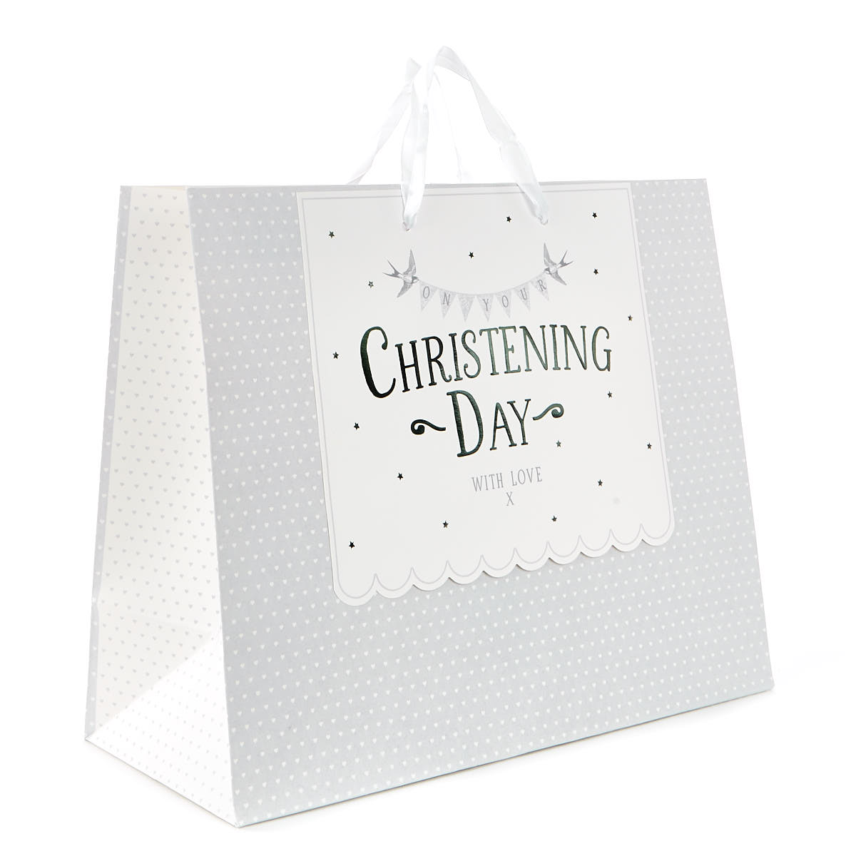 Large Landscape Hearts Christening Day Gift Bag