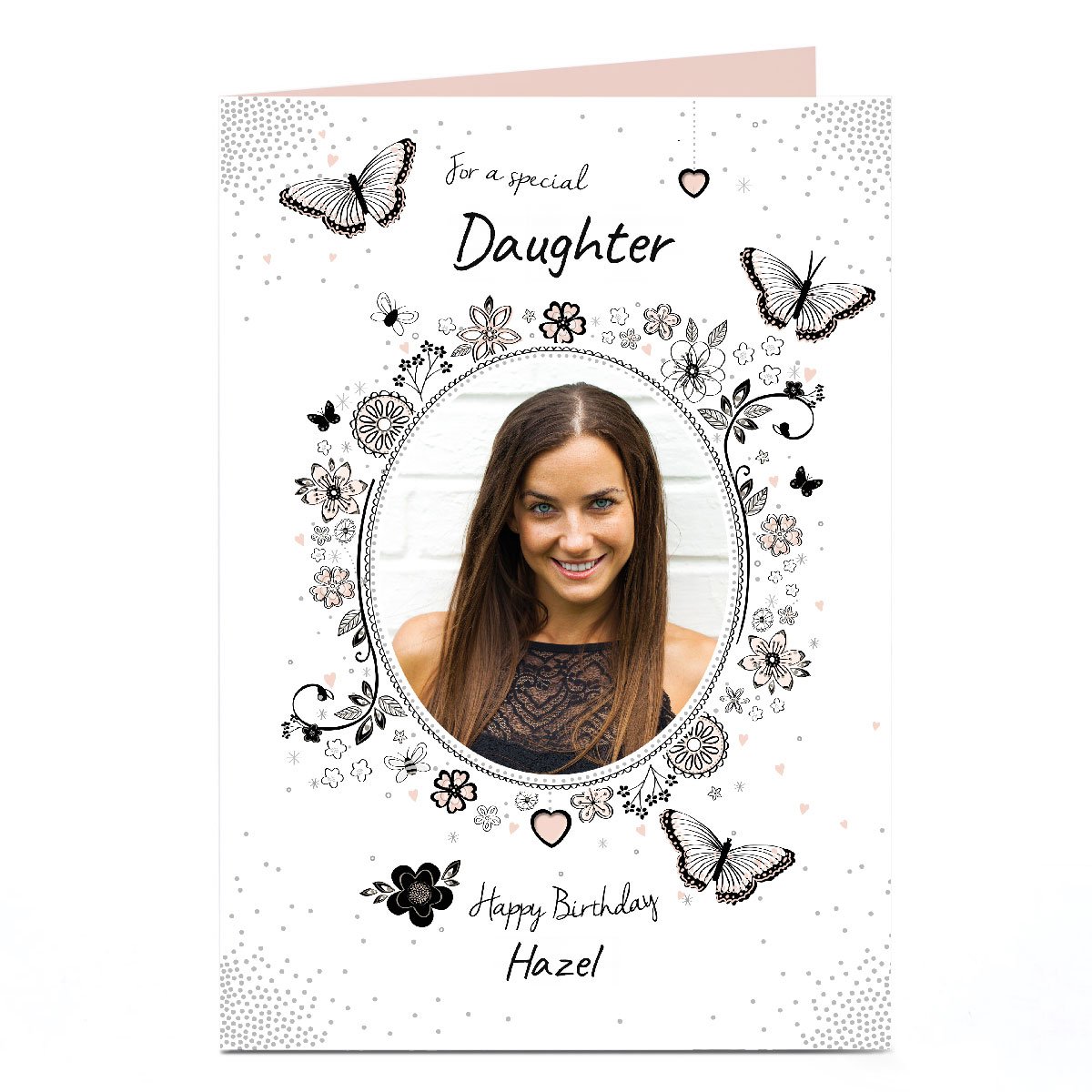 Personalised Studio Birthday Photo Card - Butterflies
